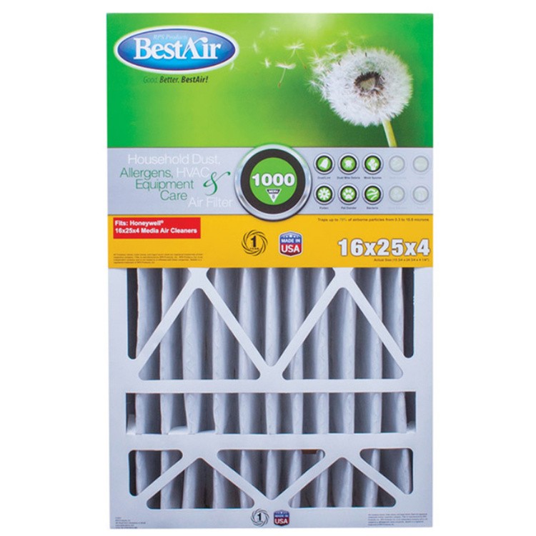 Best Air Pleated Furnace Filter 16″ x 25″ x 4″for Honeywell 203719