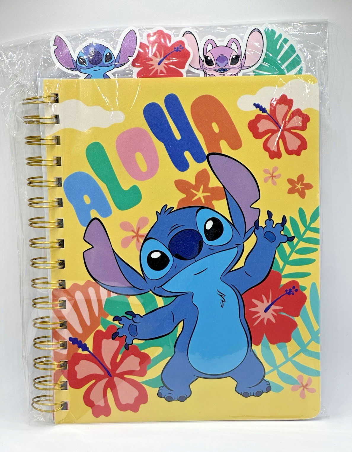 Disney Stitch 4 Tabbed Notebook Journal Aloha Lilo & Stitch Angel NWT