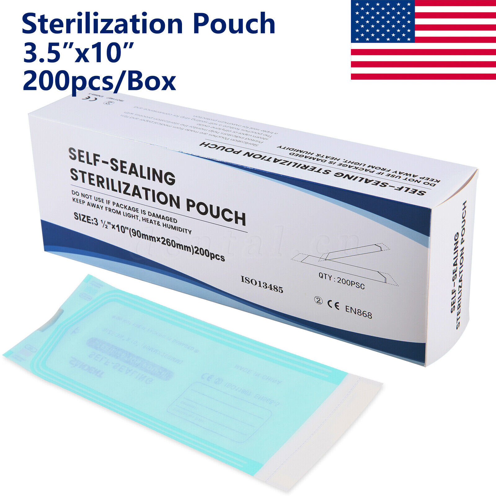 up to 10000 Sterilization Pouches 3.5″ x 10″ Dental Medical Self Seal Pouch Bag