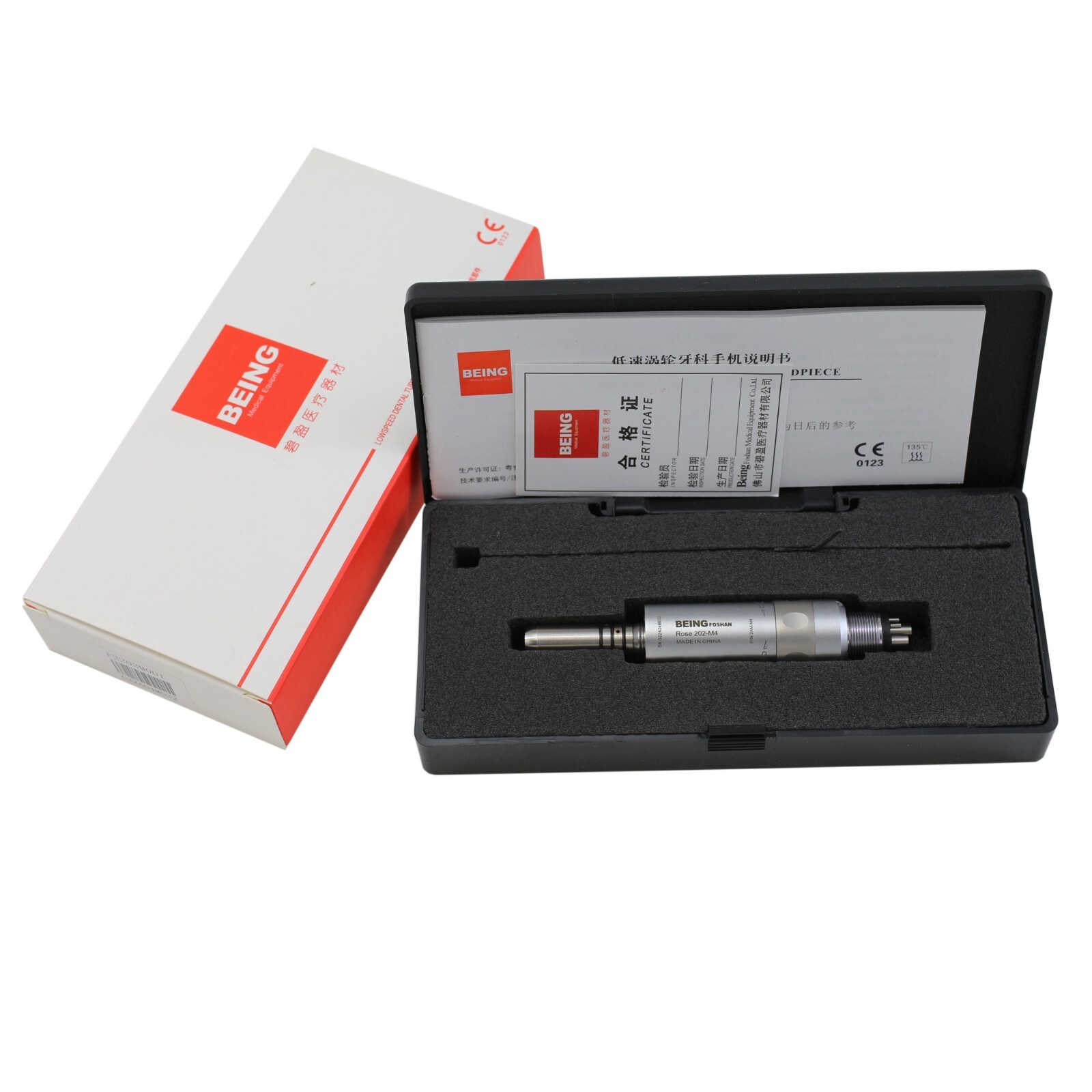 BEING Dental Contra Angle Straight Handpiece Air Motor 4 Holes Low Speed KAVO