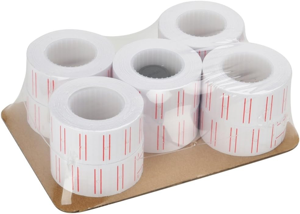 For MX-5500 Price Tag Gun Sticker Red line Retail Store 600 Labels per Roll +Ink