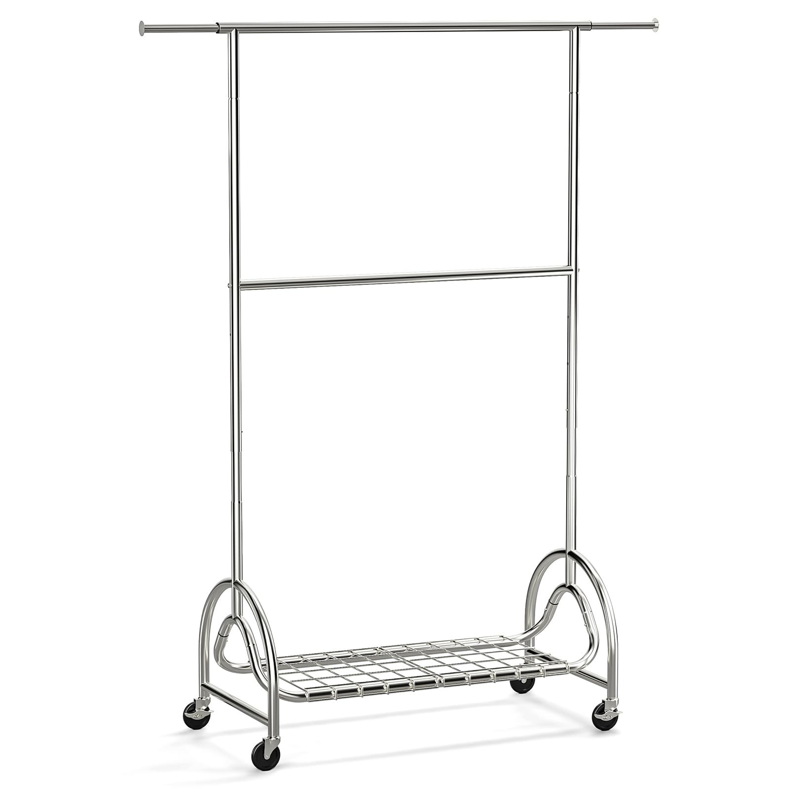 TigerParty Heavy Duty Clothes Rack for Hanging Clothes, Adjustable 2-Tier Rod…