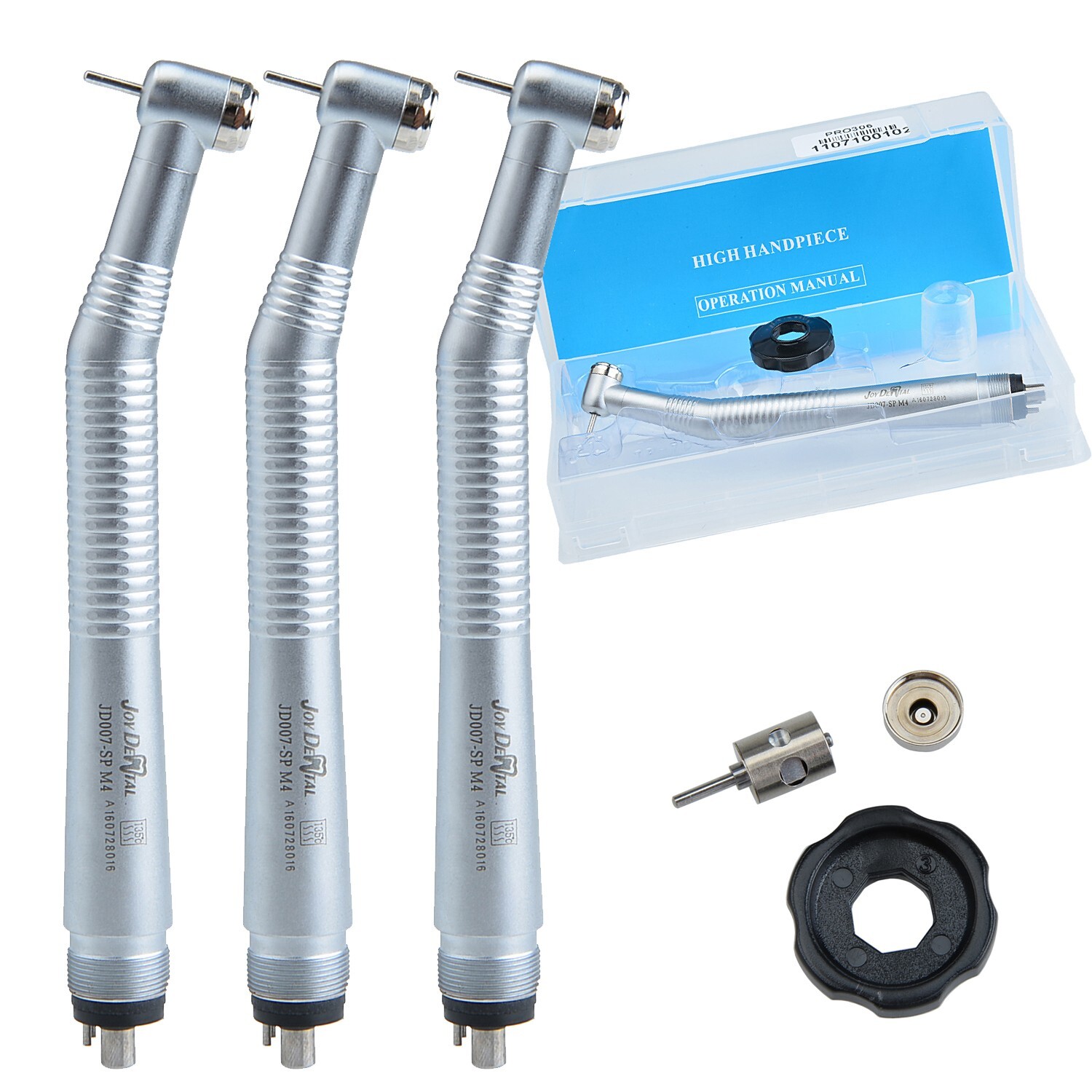 Dental High Speed Handpiece Standard Head Push Button 4 Hole Joydental USA