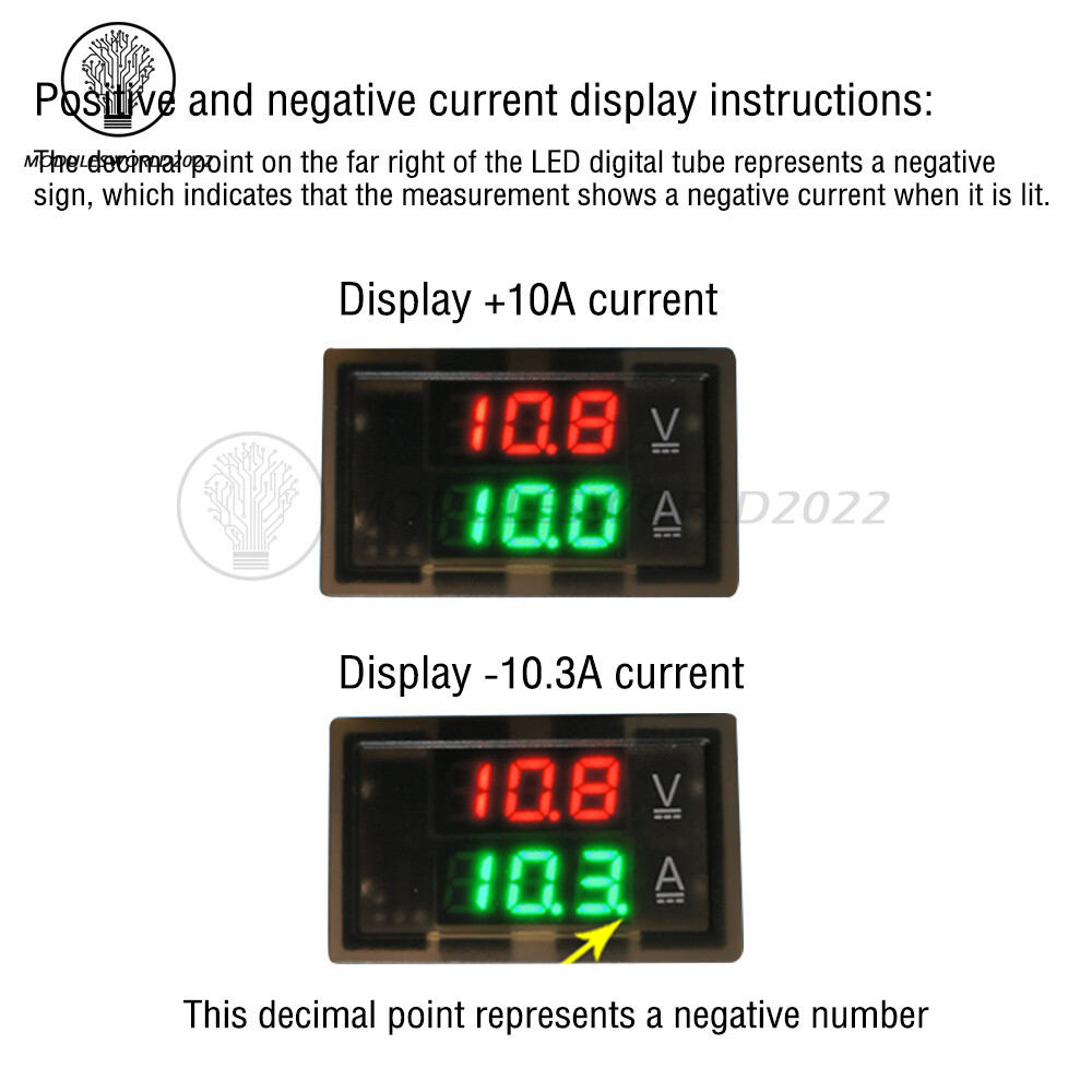 DC0-300V 50/100/200/400A Digital Current Voltage Meter Hall Ammeter Voltmeter