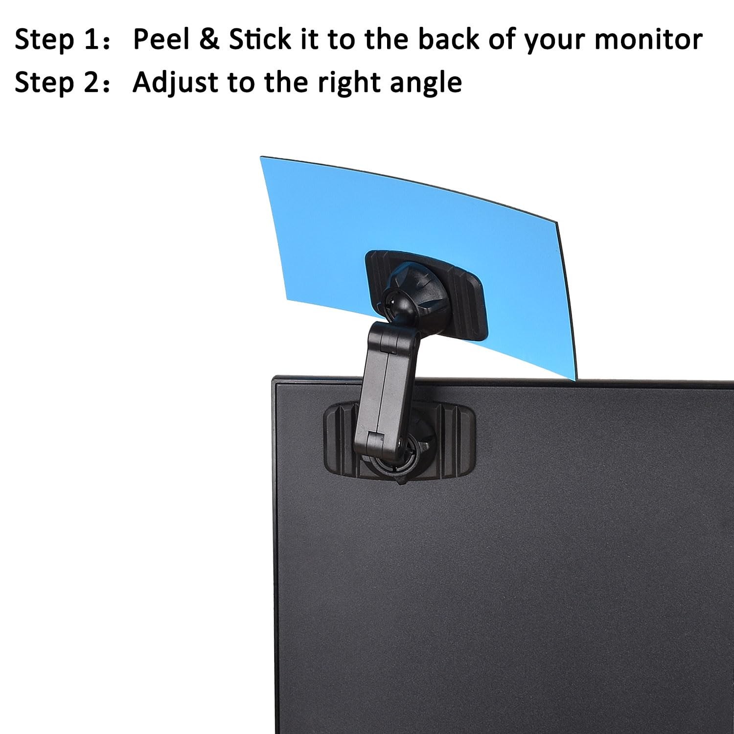 Acrylic Wide Angle Rear View Mirror for Cubicle Desk Computer PC Monitor to S…