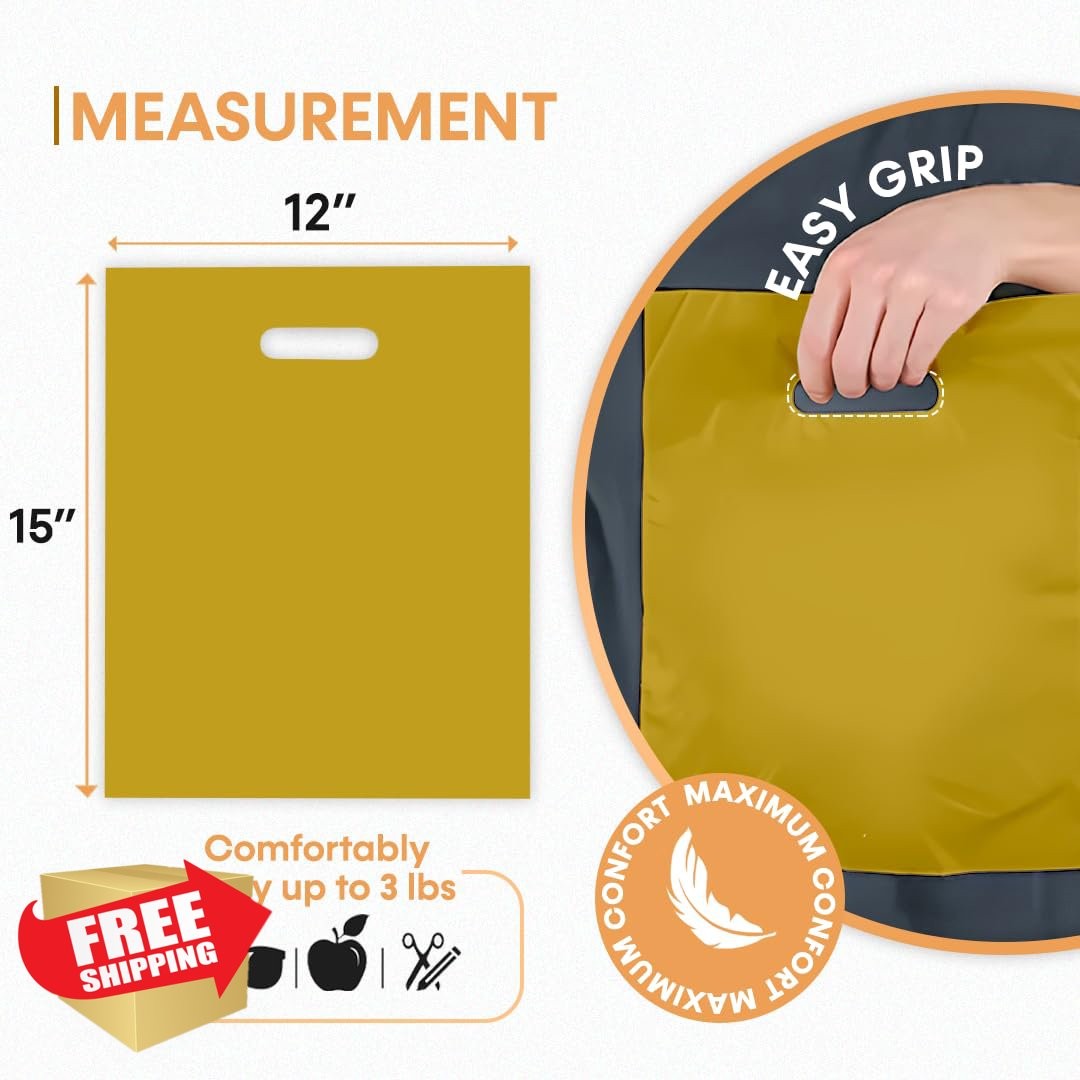 MMSBAGS Green Gold 12×15″ Bags 100 ct