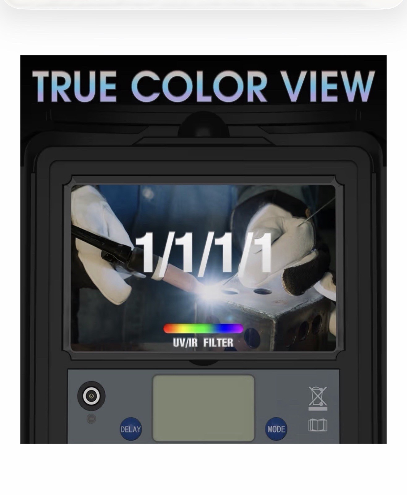 Yes Welder True Color Flip Up Design Auto Darken Welding Helmet/MaskDigital lens
