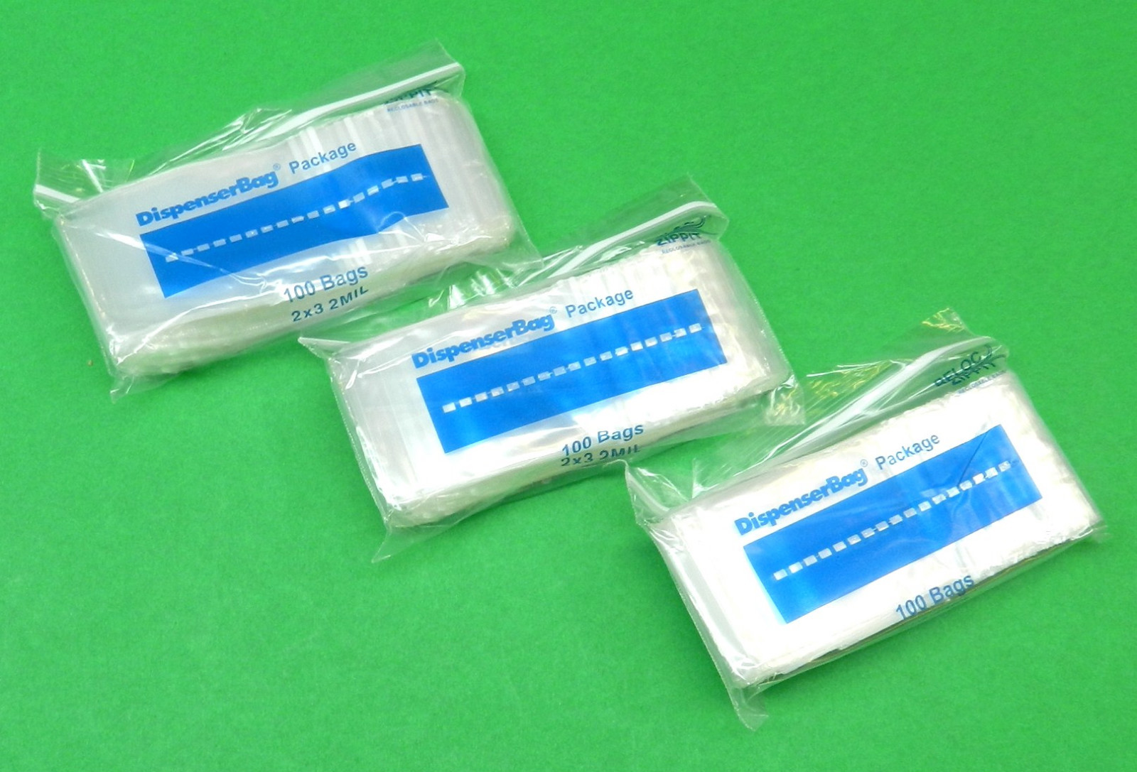 300 Zippit Reloc Bags 2″ x 3″ Clear 2mil Reclosable Poly Zip Seal Lock Bags 2×3