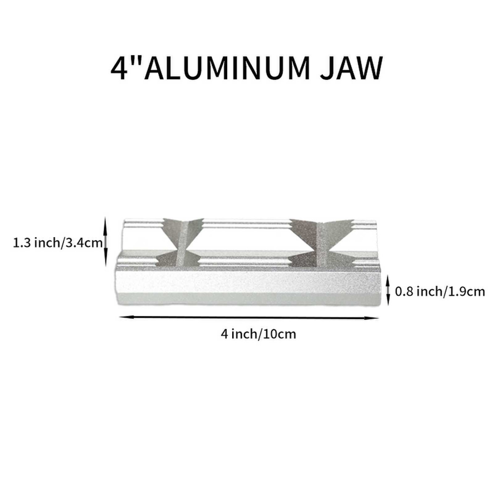 2X Magnetic 4″ /5″ /6″ /8″ Aluminum Vise Jaws V-type Soft Rubber Pads Covers
