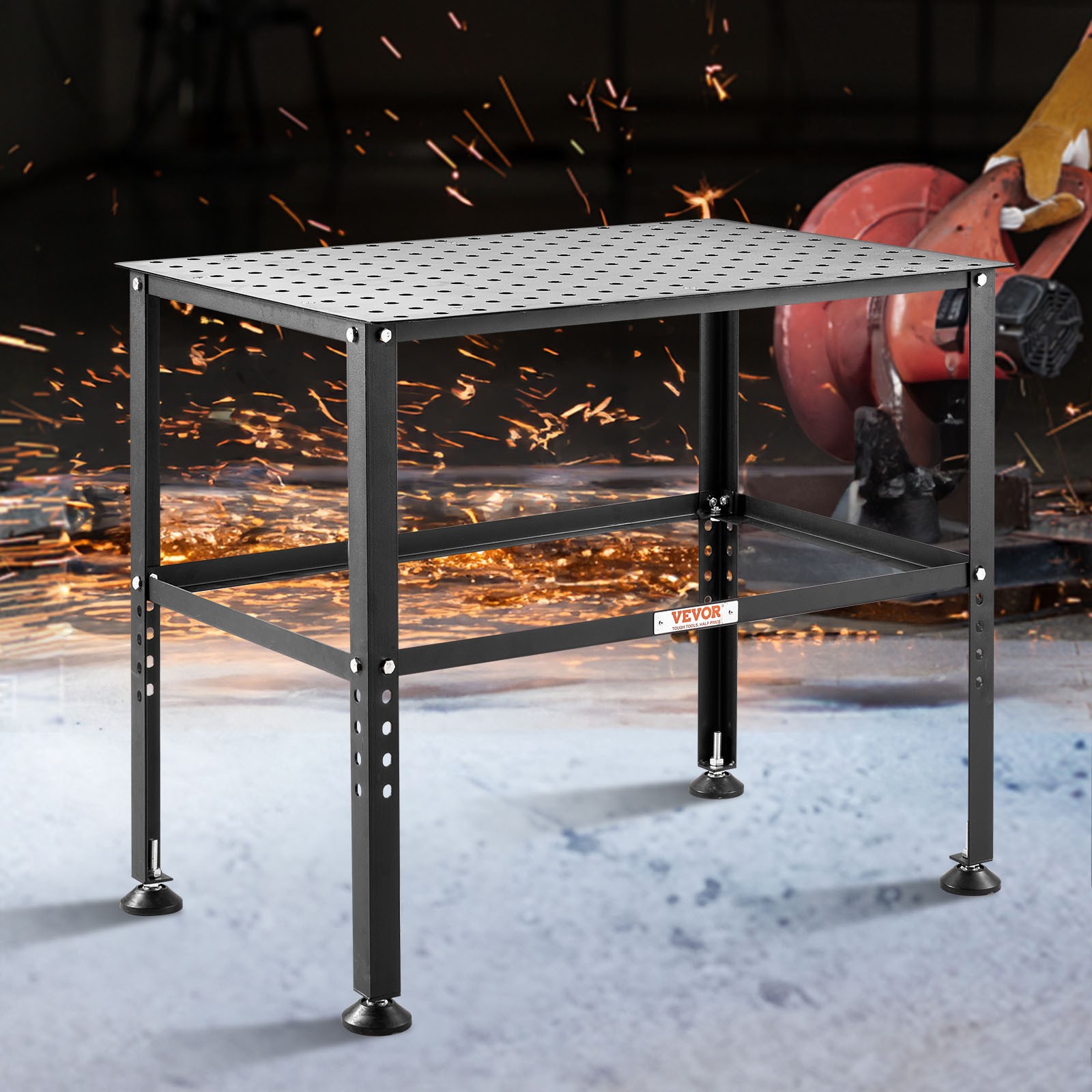 VEVOR Welding Table 36″x24″ 800LBS Welding Table with Multiple Fixture Holes