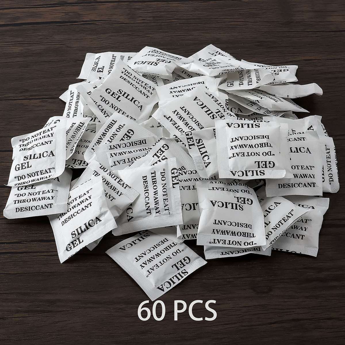 60/100pcs Silica Gel Packets 5g Grams Desiccant Pack Moisture Absorber Reusable