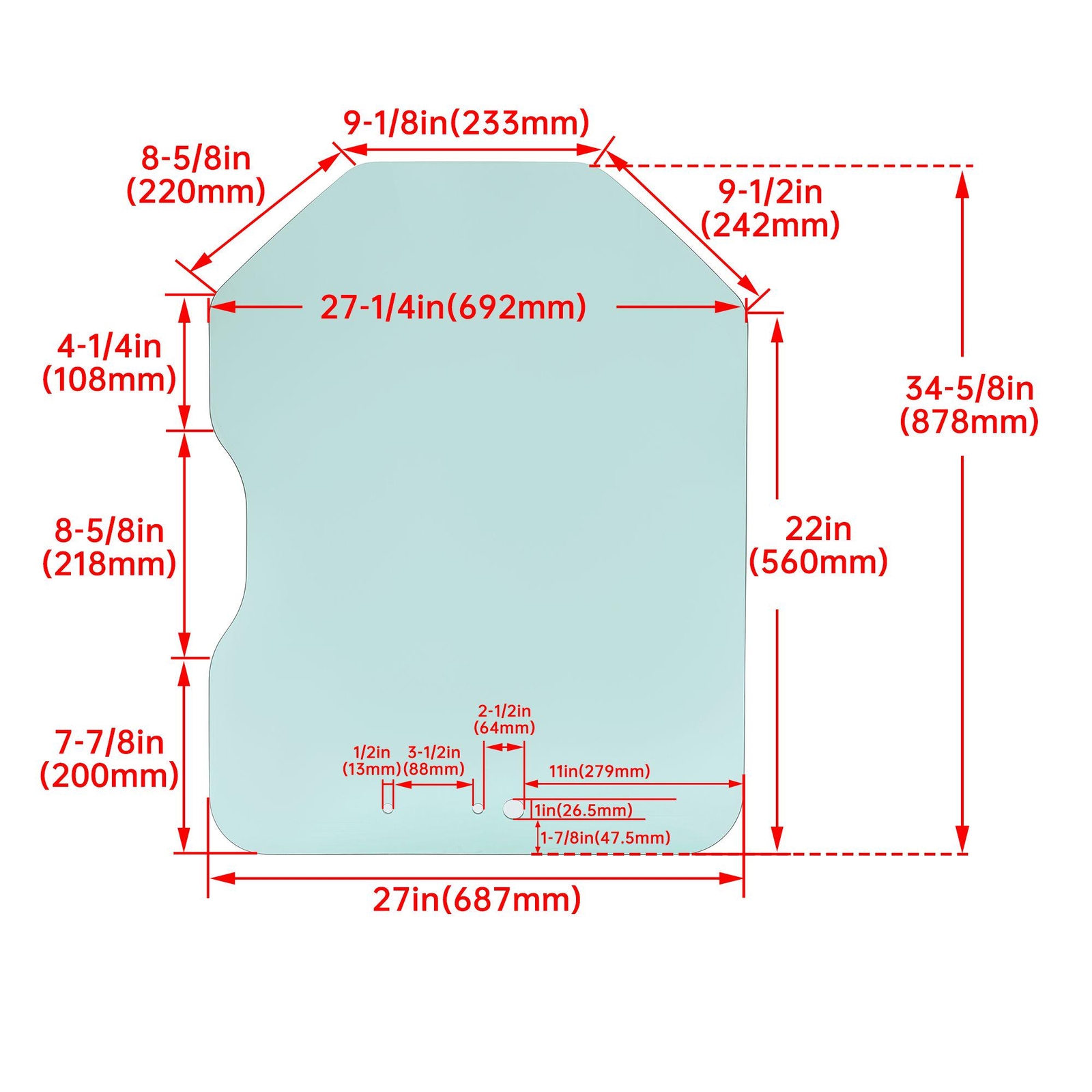 Door Glass Window For Bobcat S205 S220 S250 S300 T110 T140 T180 T190 Skid Steer