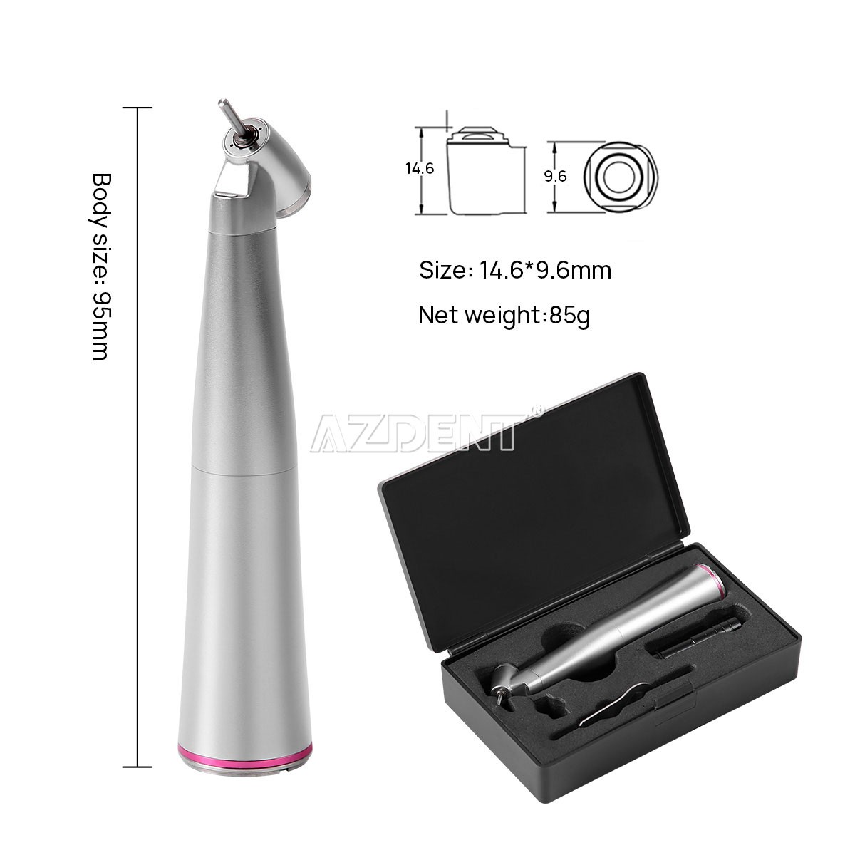 Dental 1:4.2 45 Degree LED Surgical Contra Angle Handpiece E-type Inner Channel