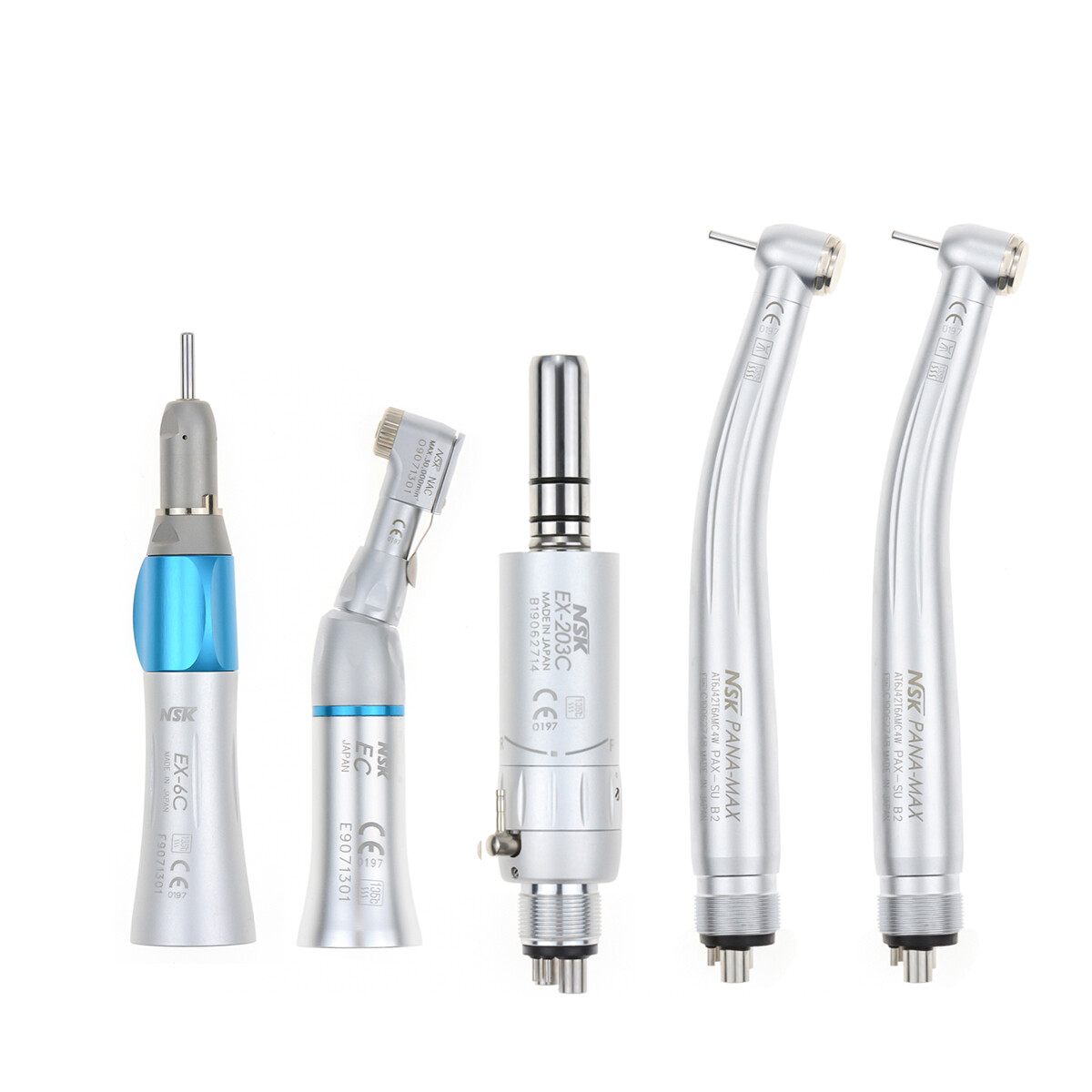 NSK Type Dental PANA MAX PUSH High Speed Handpiece+Low Speed EX203C+AL-BOX 4H CE