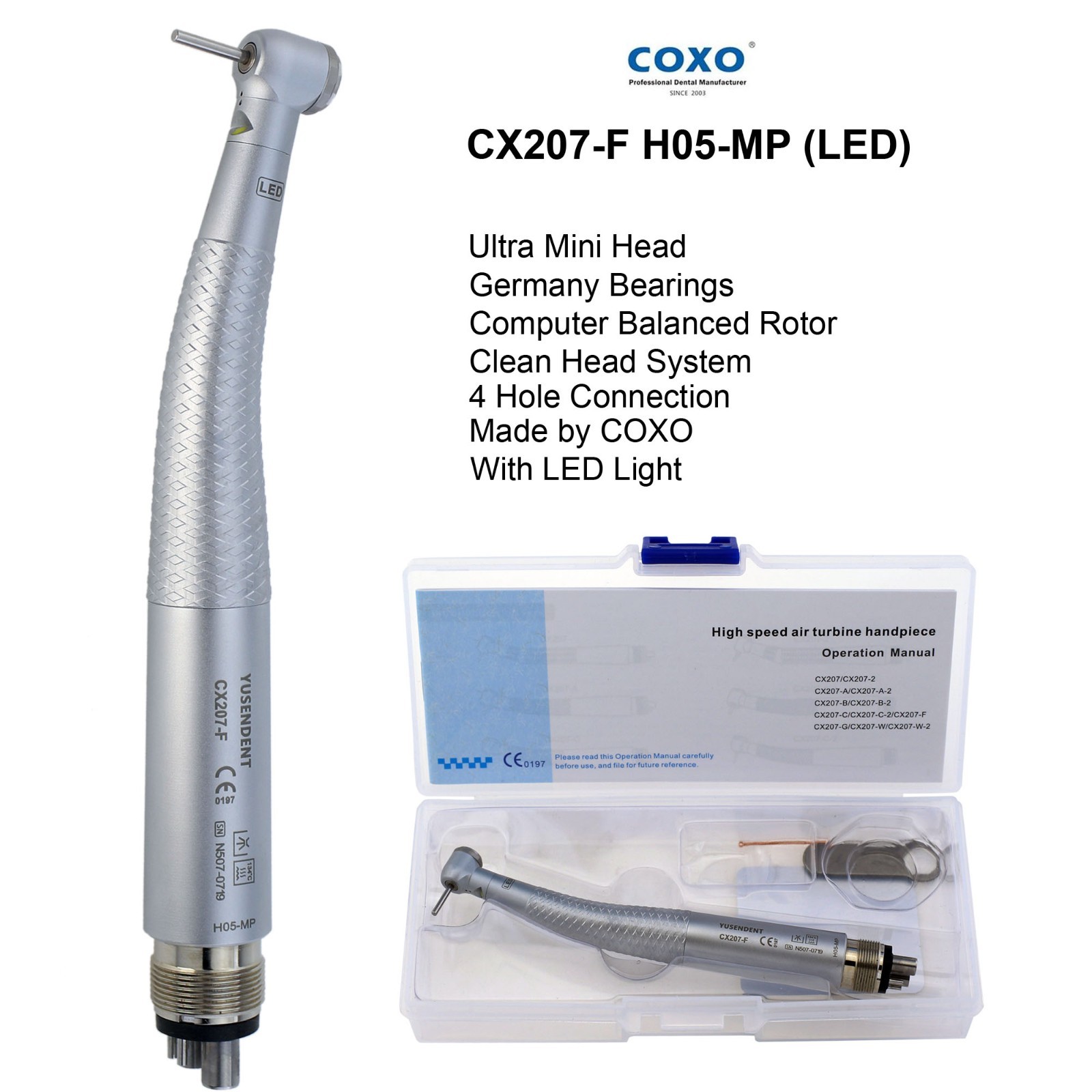 BEING Dental Small Mini Head High Speed Handpiece Fiber Optic For KaVo MULTIflex