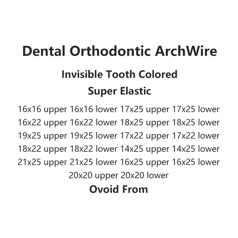 10×Dental Orthodontic Niti Rectangular Arch Wires Tooth Color Coated 17×25Upper