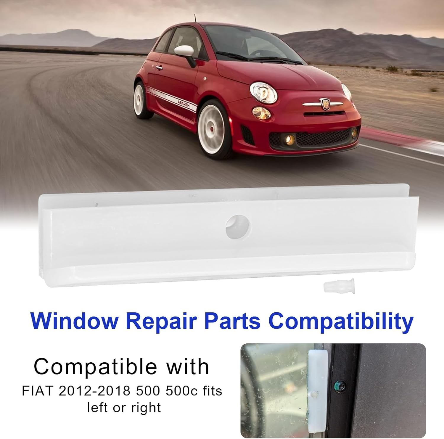 Door Window Regulator Glass Run Channel Track Guide Clip Compatible with Fiat 12