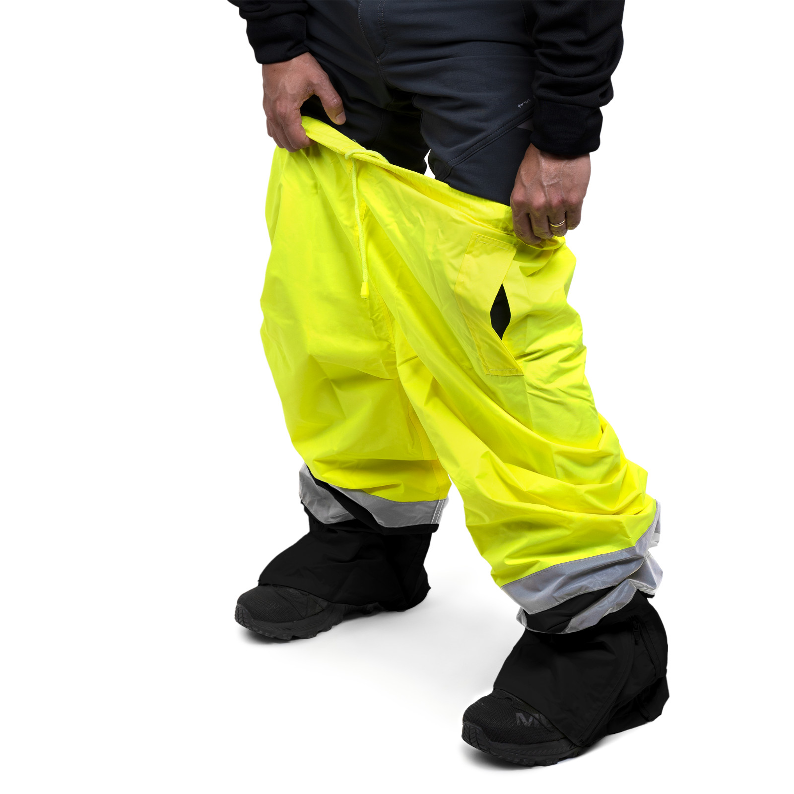 Hi Vis Rain Pants Work Waterproof two tone Reflective Visibility Safety ANSI