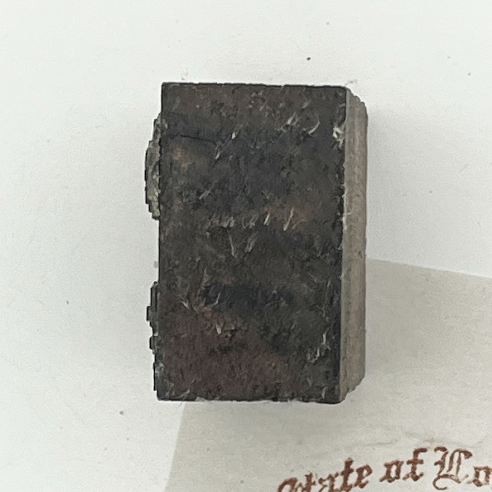 Letter Press print Block Louisiana Health Dep Nola VTG Seal 2 X 1 1/2inch