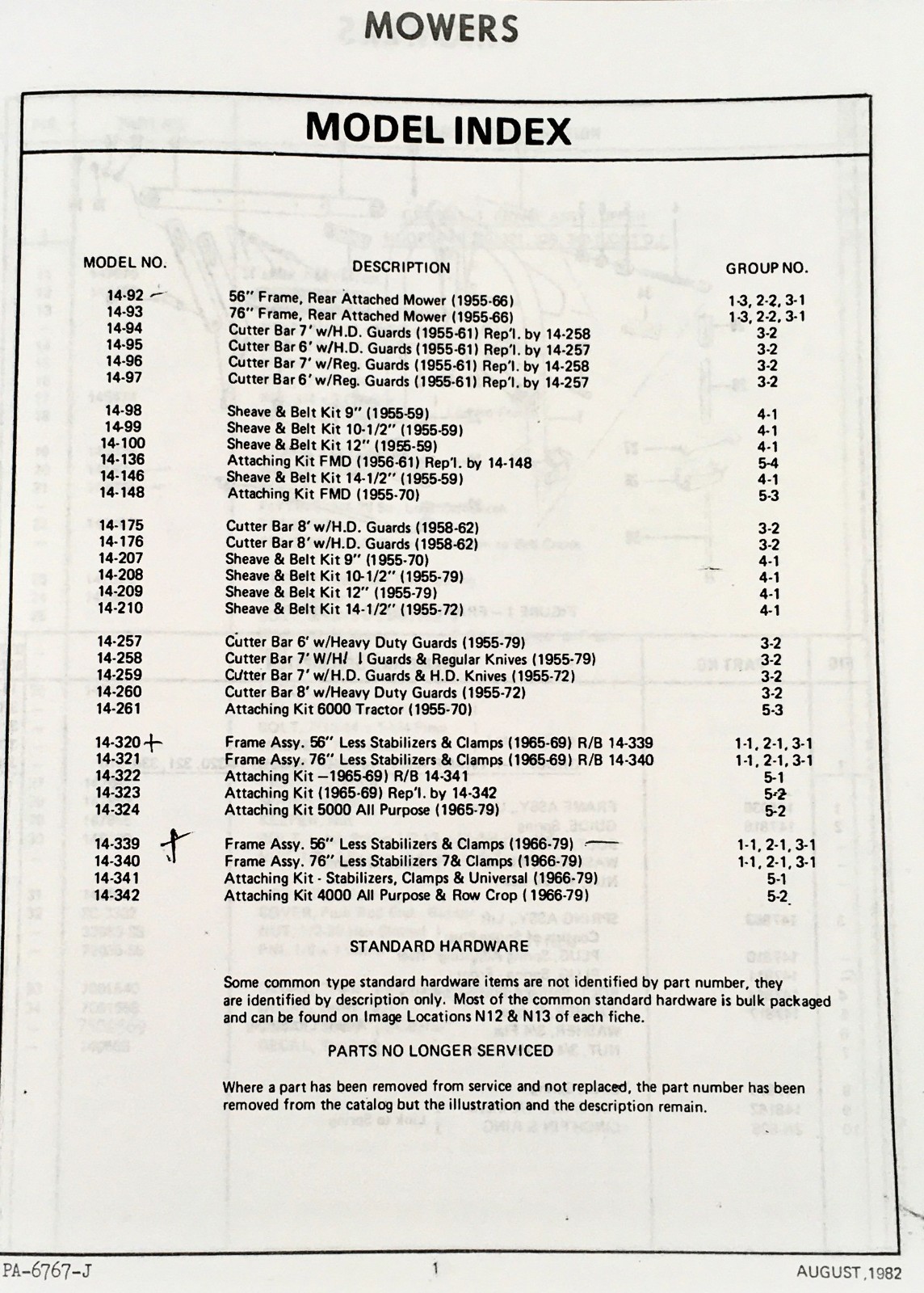 Ford Series 501 Rear Attached Mower Operators Owners Parts Manual Set Bar Sickle