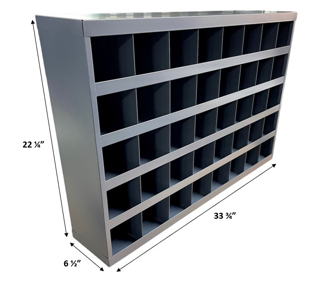 Cold Rolled Steel Powder Coated 40 Compartment Pigeon Hole Bin, Bolt Bin