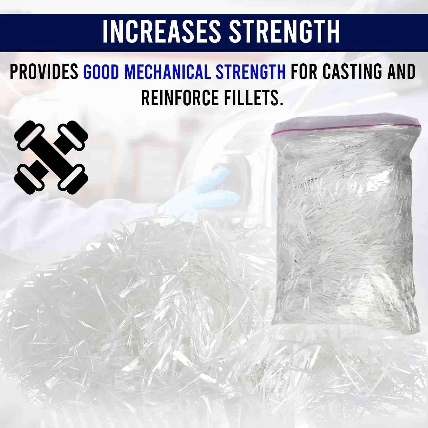 3 Pounds Chopped Fiberglass Strands 1/4″ Fiber Glass (3 Packs of 1 Pound)