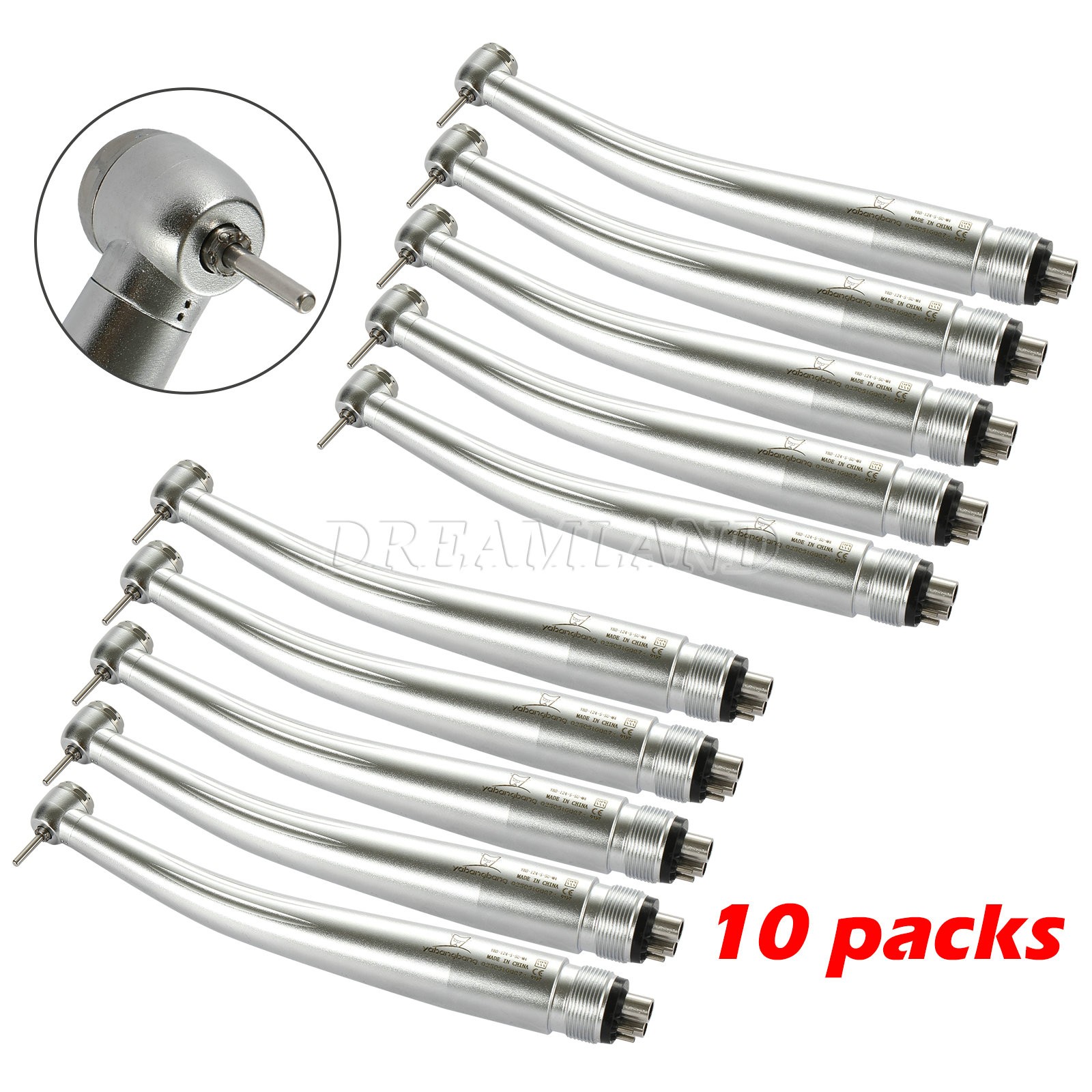 NSK Style Dental Low Speed Handpiece Straight Contra Angle Air Motor 1:1 Attach
