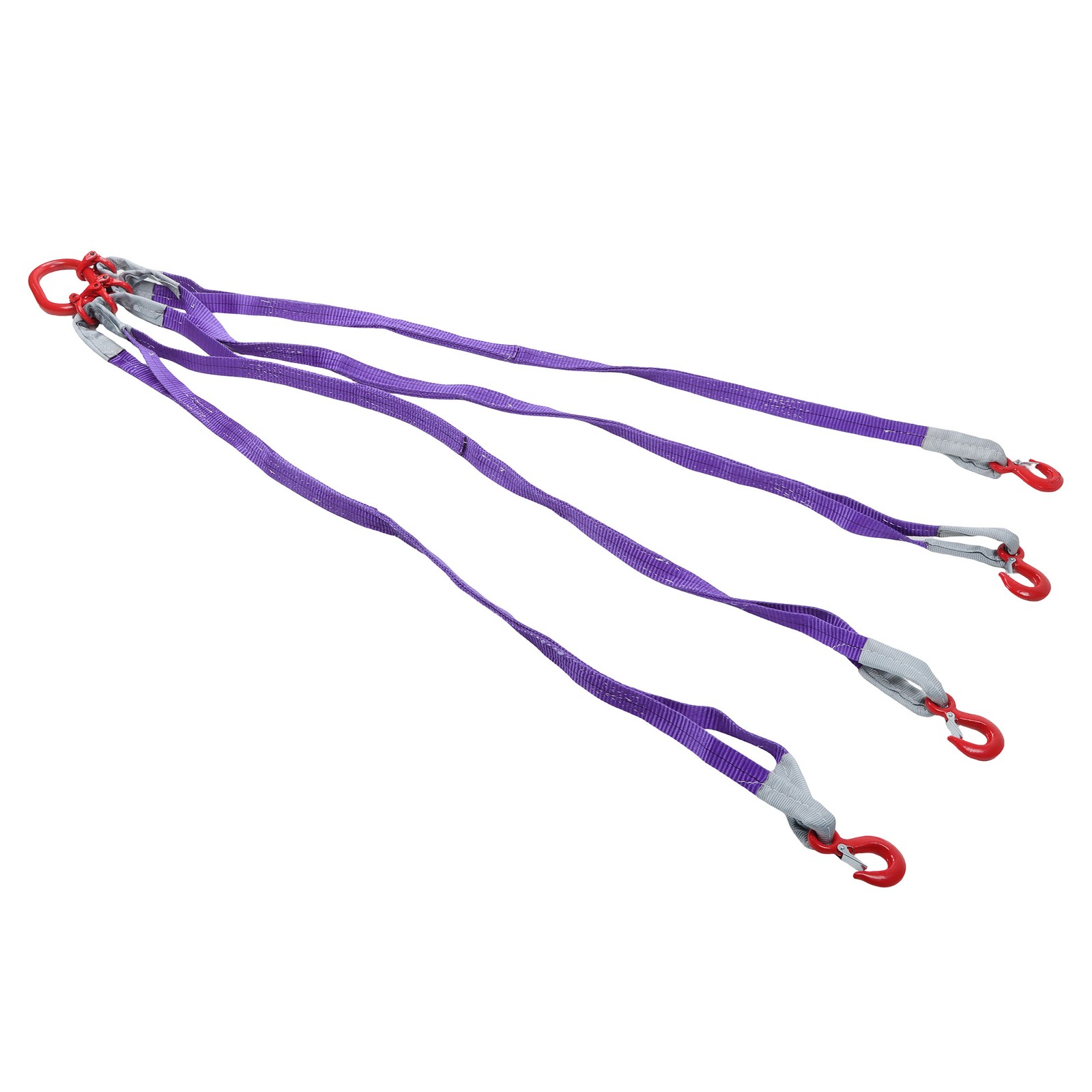 Four Leg Bridle Web Sling 5ft 6600lbs Lifting Slings with G80 Grab Hooks