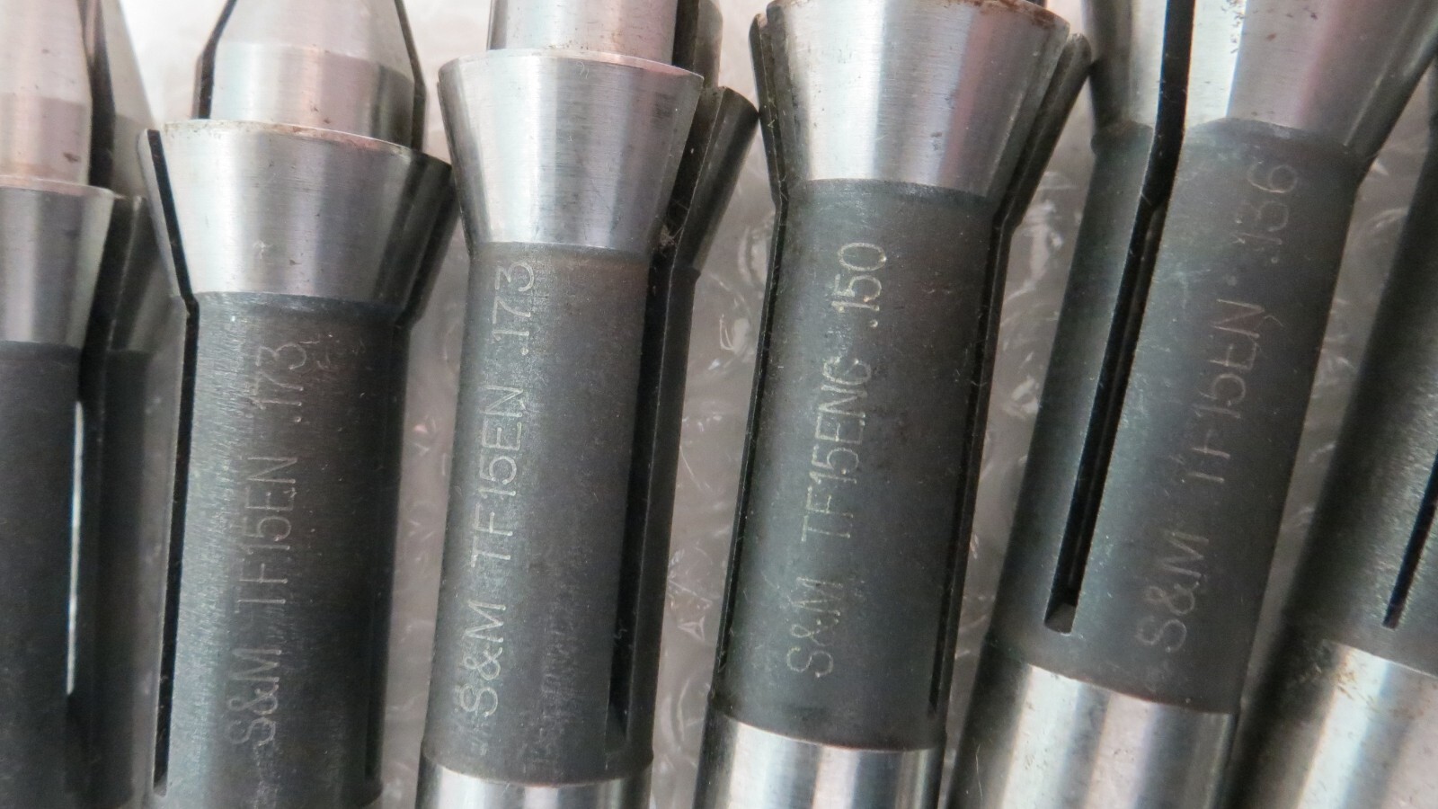 9 Collets SOUTHWICK AND MEISTER TF15EN S&M, PRECISION CNC