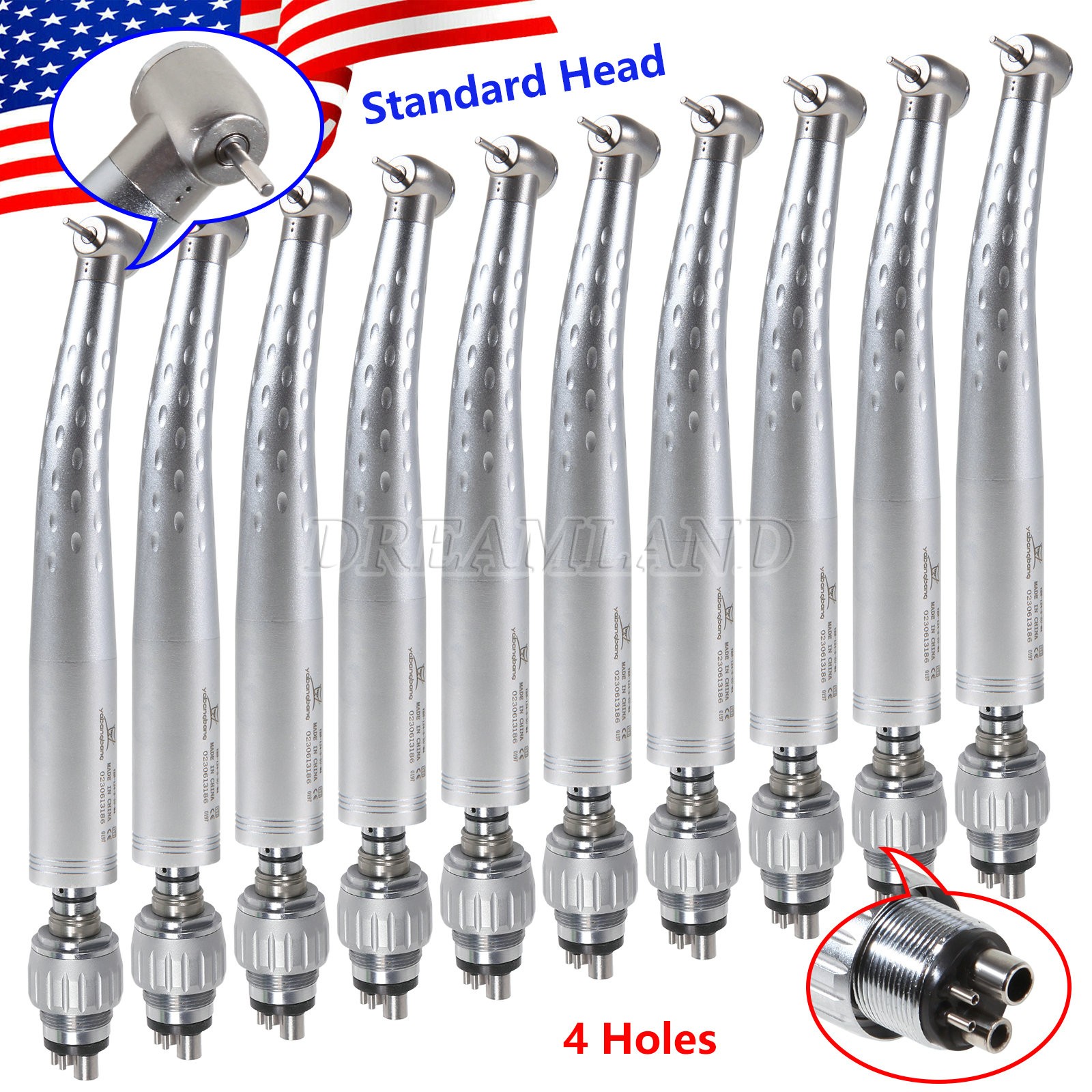 USA Dental High Speed Handpiece with 4 Hole Swivel Quick Coupling Fit KaV GB4