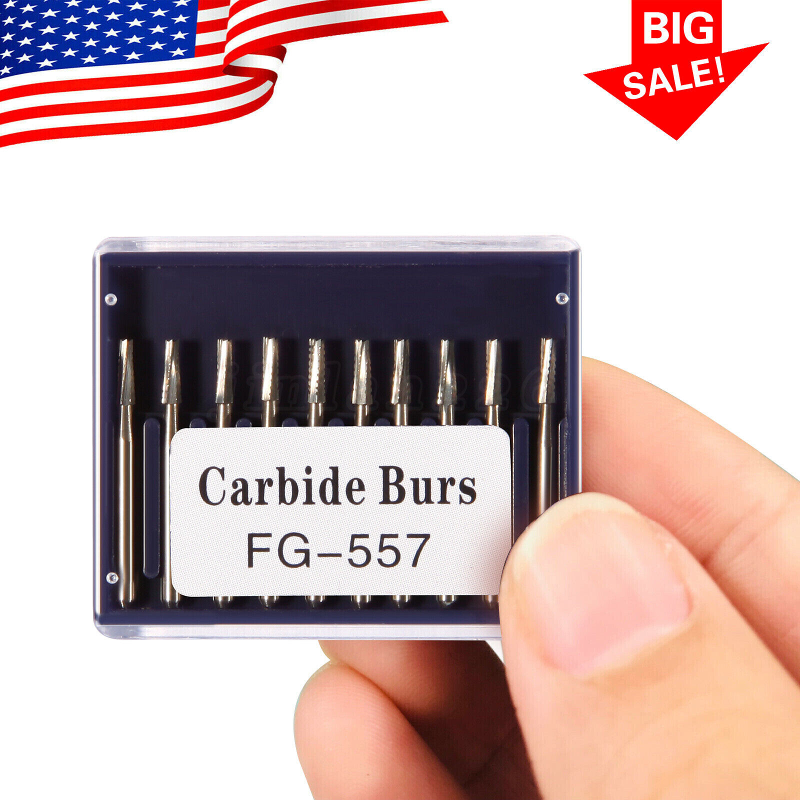 Dental Midwest FG #557 Clinic Length Cross Cut Carbide Burs 100pcs/10packs