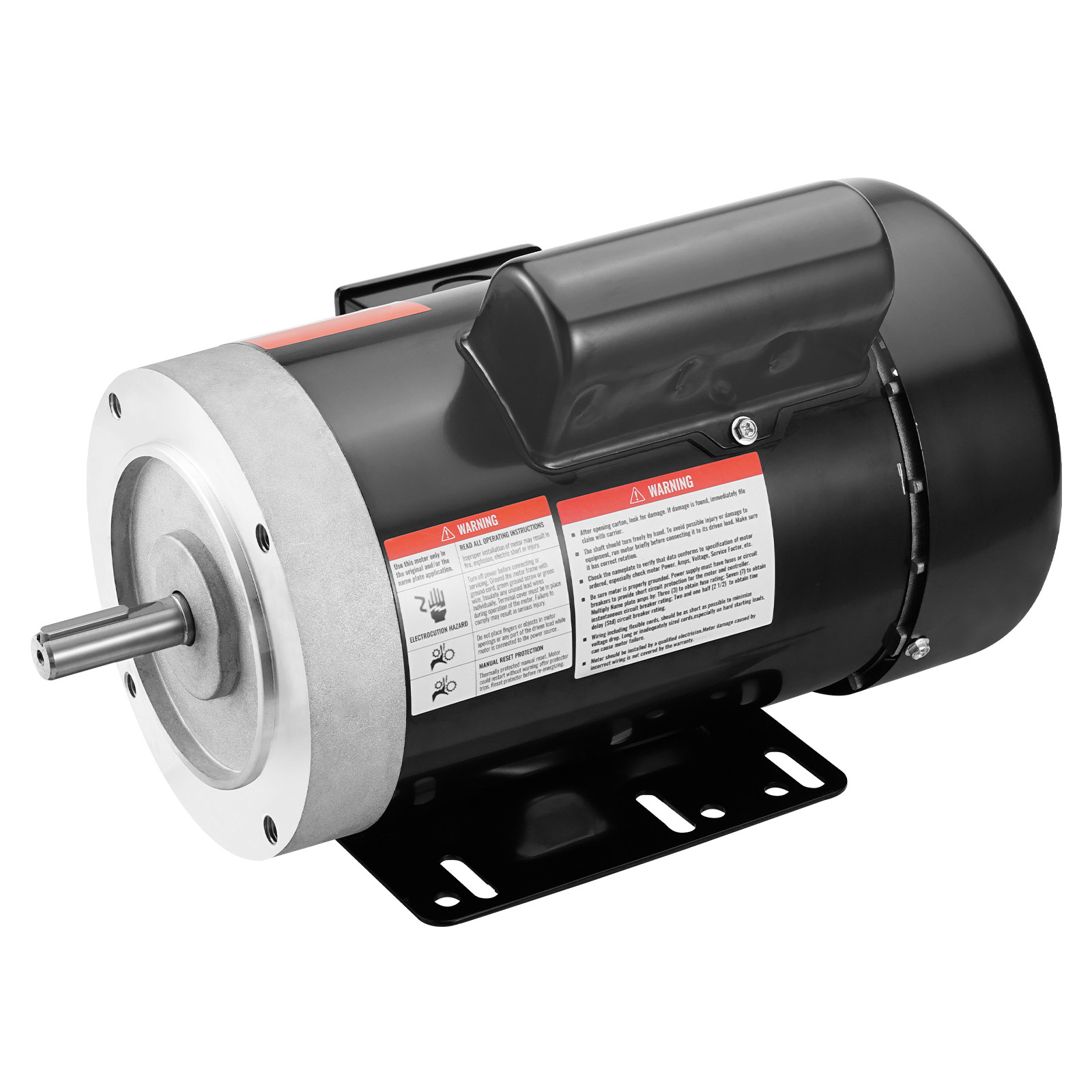 1HP Electric Motor 1725RPM AC115V/230V 56C Frame 1-Phase 5/8″ Keyed Shaft