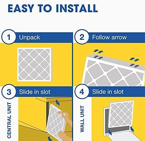 Aerostar 18x18x1 MERV 11 – 6 Count – Pleated HVAC, Furnace & 6 PACK, 11