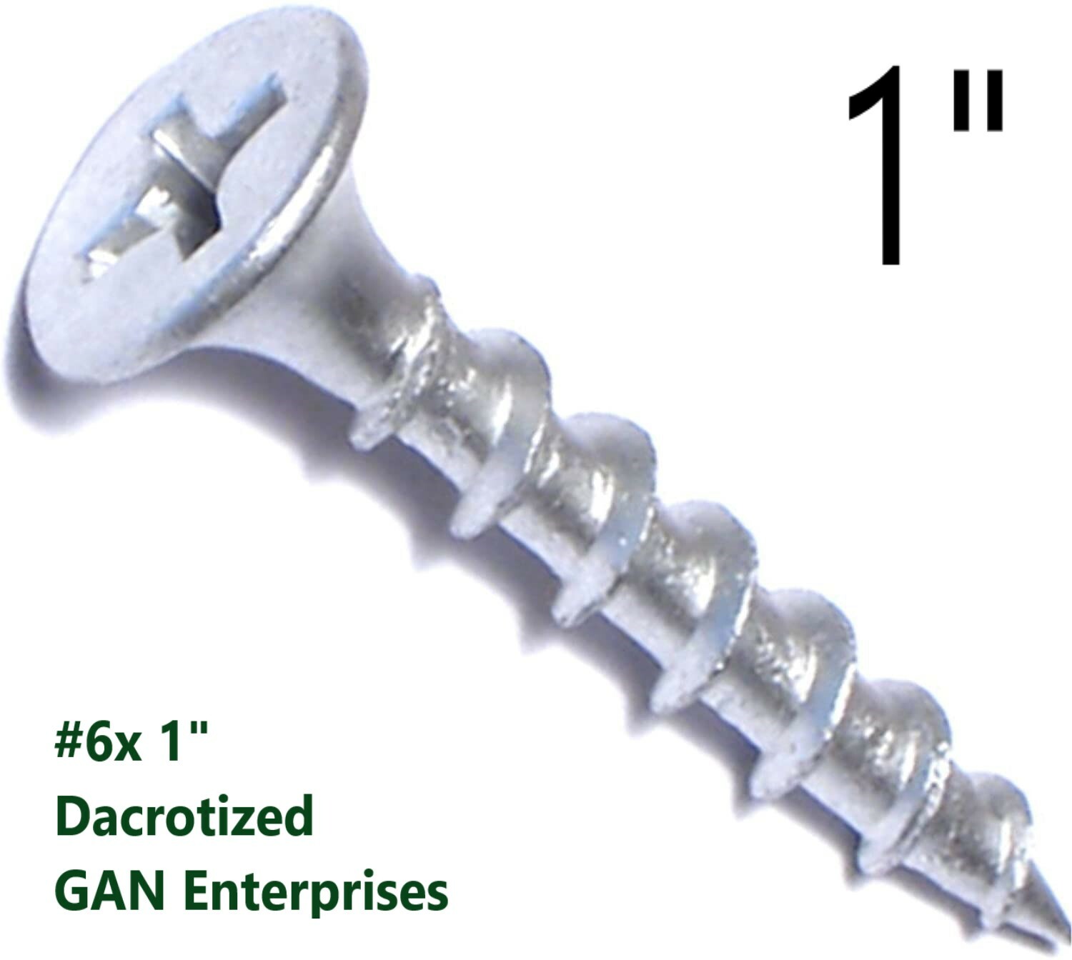 Phillips Bugle Head Coarse Thread Exterior wood/Deck Screws – Dacrotized 1″ – 6″