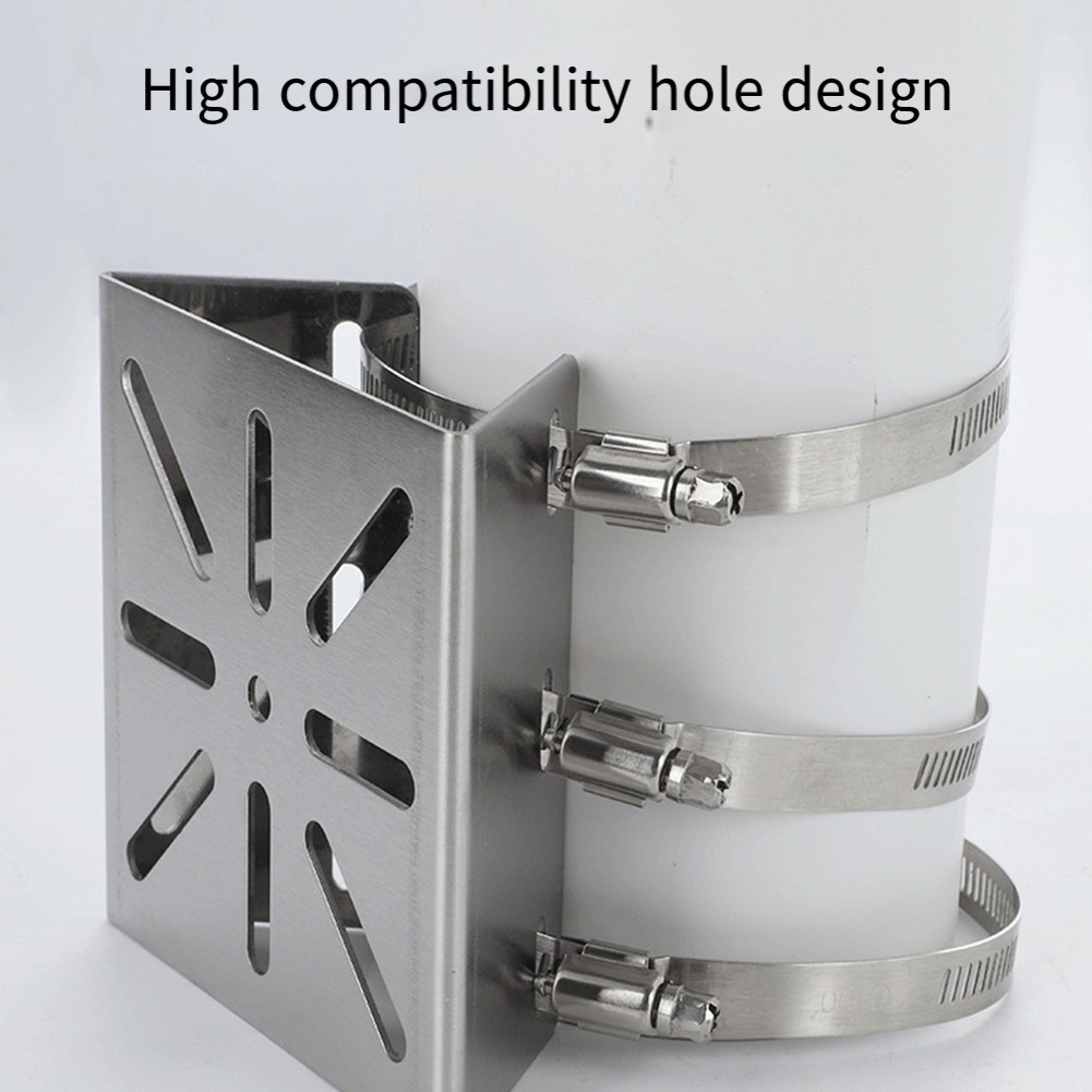 High Compatibility Stainless Steel Pole Bracket with Reinforced Steel Plate
