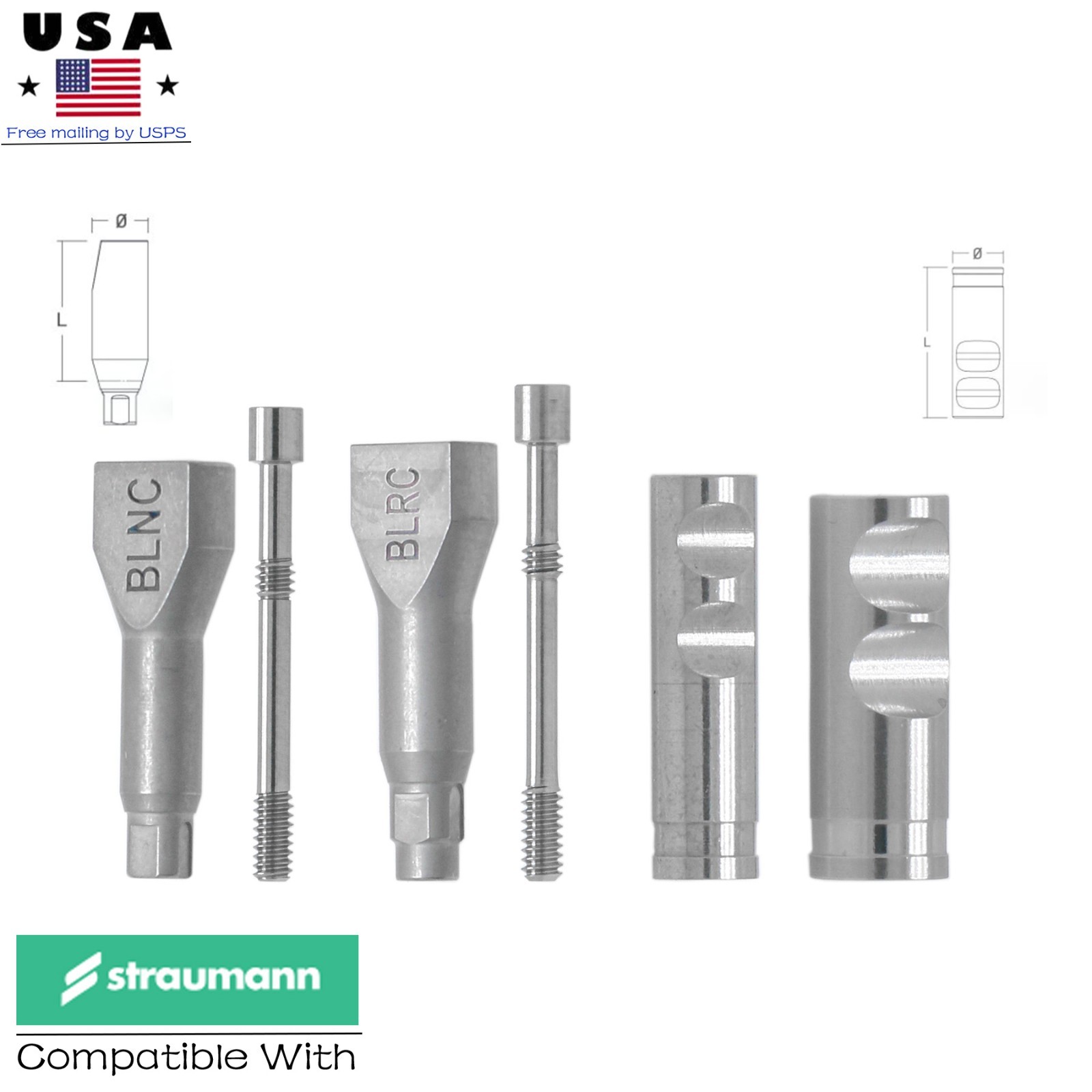 Implant NC/RC Closed Open Tray Impression Coping Healing Abutment for Straumann
