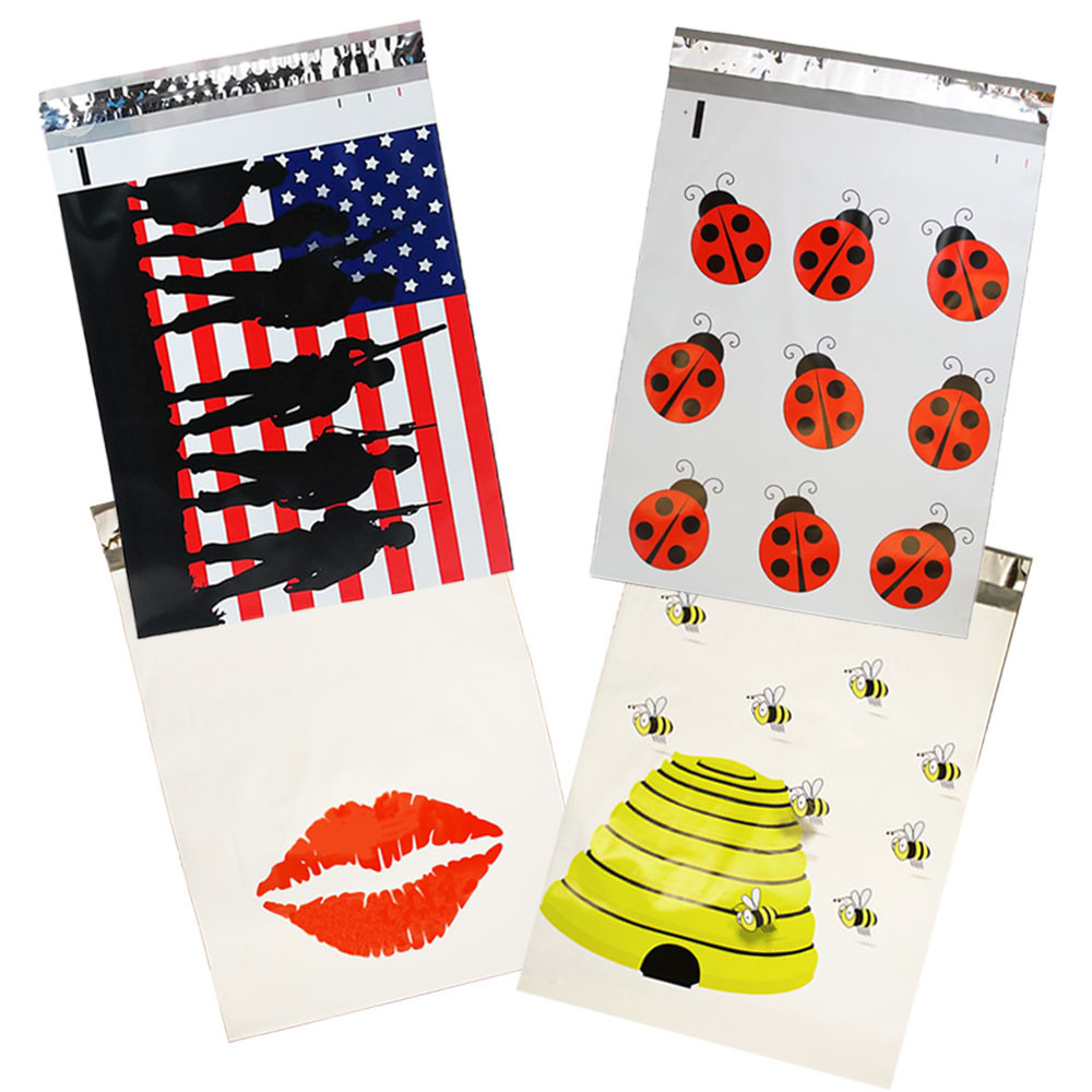 10×13 Poly Mailers, Bees, Flag, Lips, Bugs,Quality Flat Shipping Envelopes Bags!