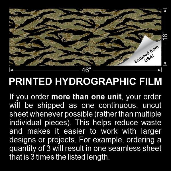 Vietnam Tiger Stripe Camouflage – 18″x46″ Hydrographic Film Hydro Dipping