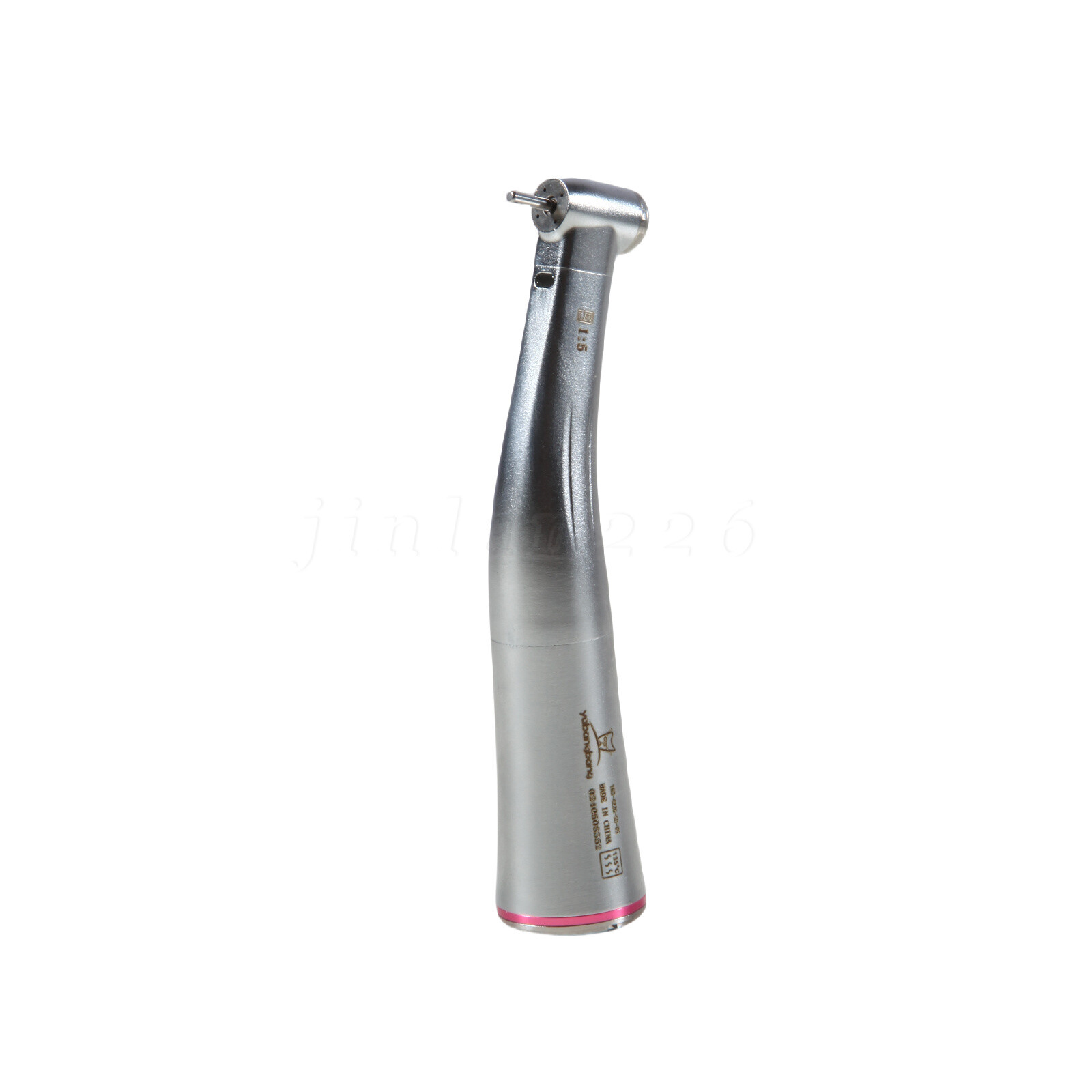 NSK Ti-MAX X95L Style Dental 1:5 LED Fiber Optic Contra Angle Handpiece Red Ring