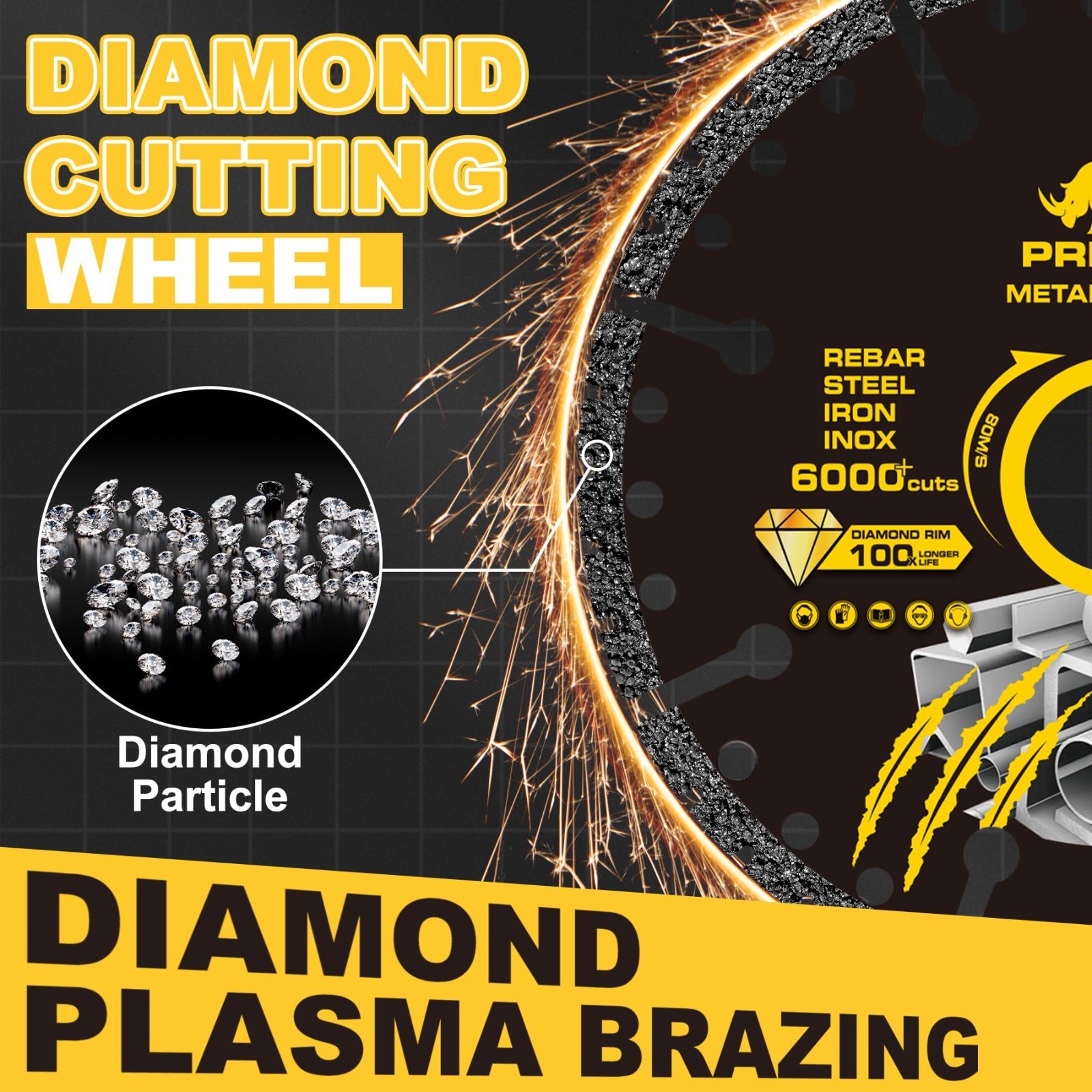 4.5″Diamond Cut Off Wheel 3Pack,Metal Cutting Disc 4-1/2″x7/8″ for Angle Grinder