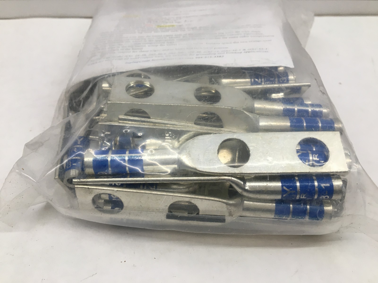 Izzy 62-38-1, #6 AWG Lug, 2 hole, 3/8″ Holes, 1″ OC, Long Barrel – 50 pcs