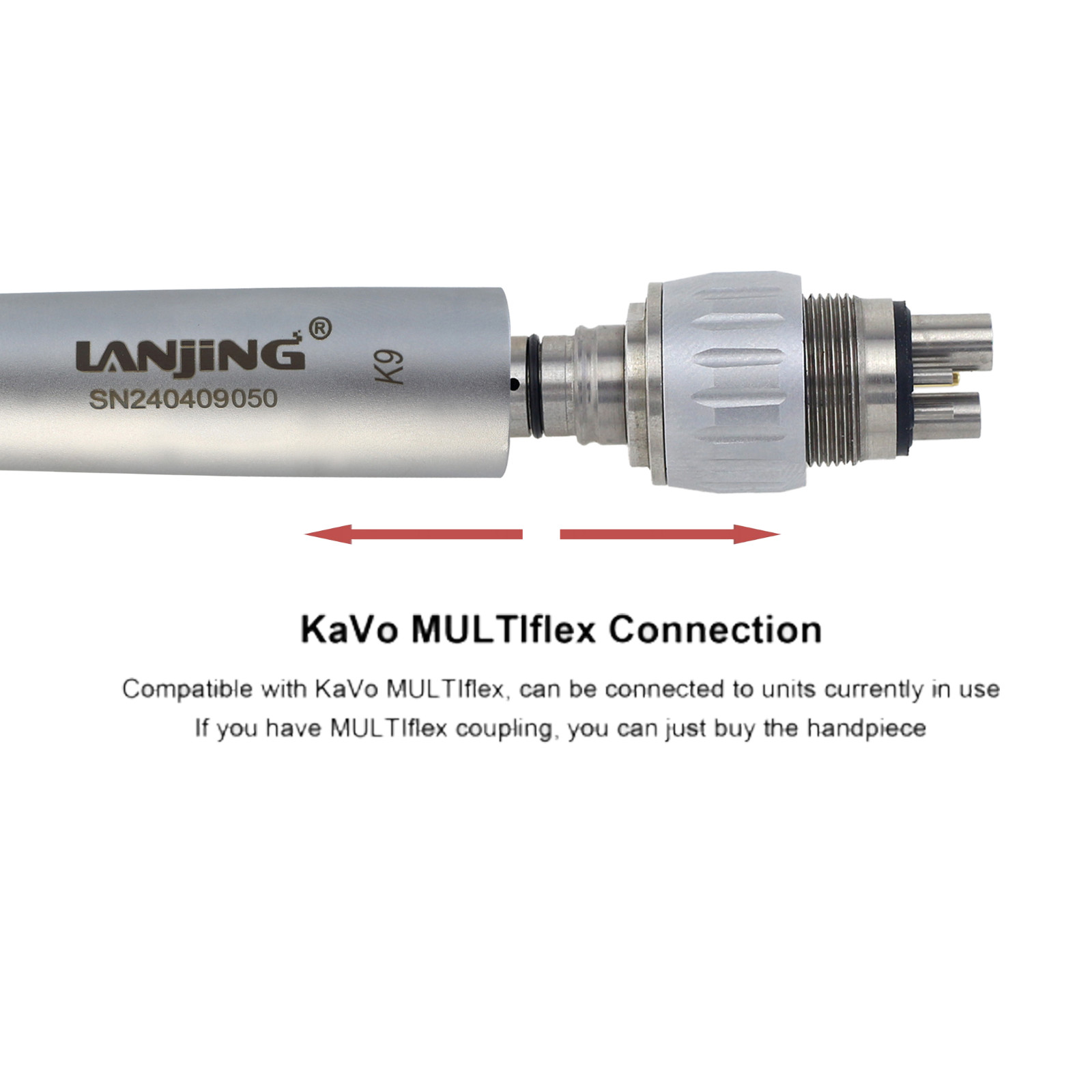 Dental High Speed Handpiece Mini LED Fiber Optic Small Head Turbine KAVO Coupler