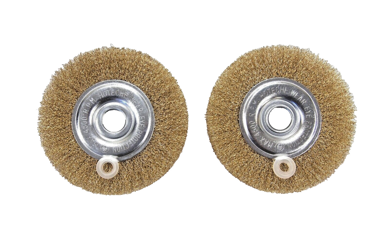 2PC 6” Crimped Wire Wheel Brush 1/2” Thick Deburring Bench Grinder 590306