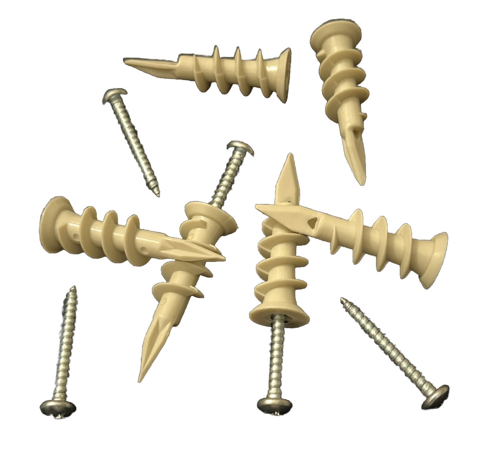 Self Drilling E Z Wall Anchors Plastic #8x 1-3/4″ for Drywall, Sheetrock