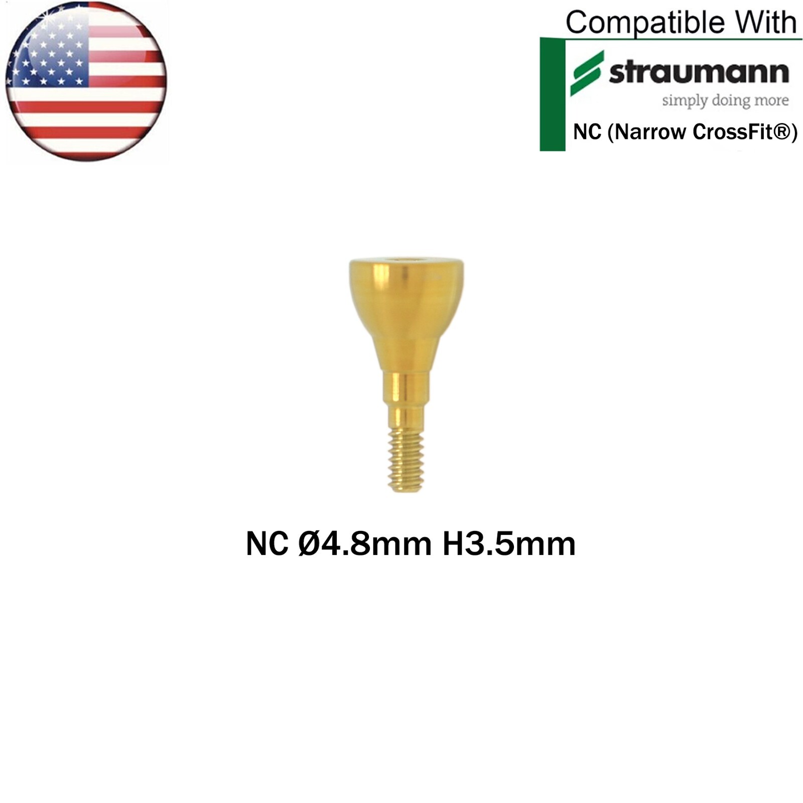 US Dental Mini Healing Abutment NC Ø3.6/4.8mm Closure Caps fit Straumann ITI BLT