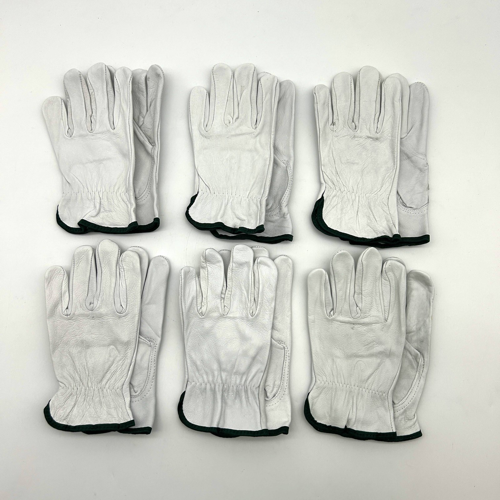 PIP 991K Leather Drivers Gloves Size Medium Keystone Thumb Slip On Cuff 6 Pairs