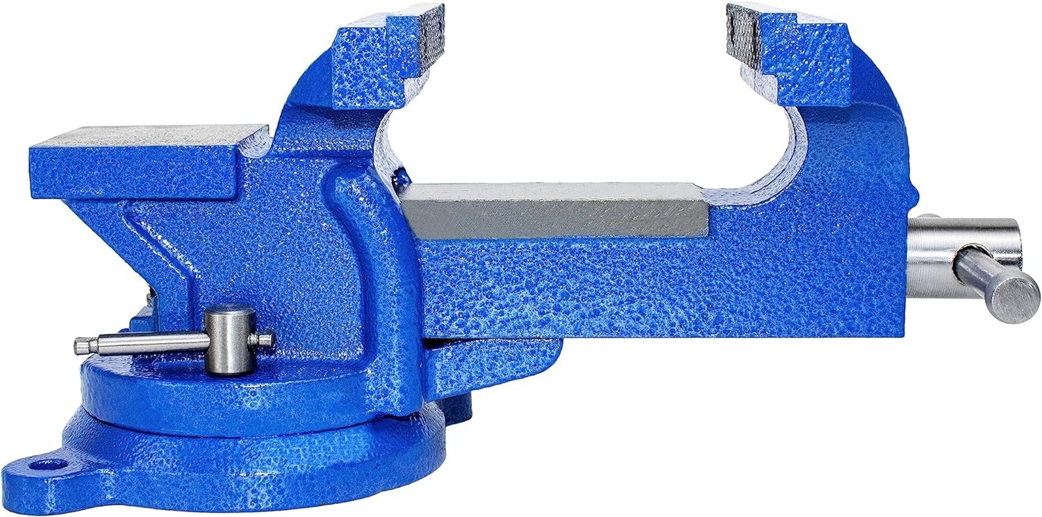 HFS(R) 5″ Heavyduty Bench Vise Anvil Forged 360 Swivel Locking