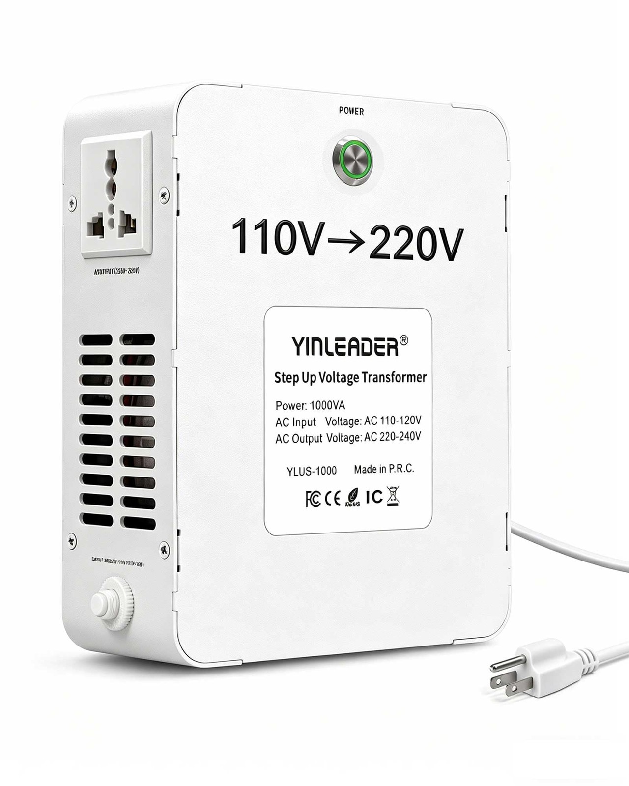 Yinleader Voltage Converter 120V to 240V OR 110V to 220V Step Up Transformer …