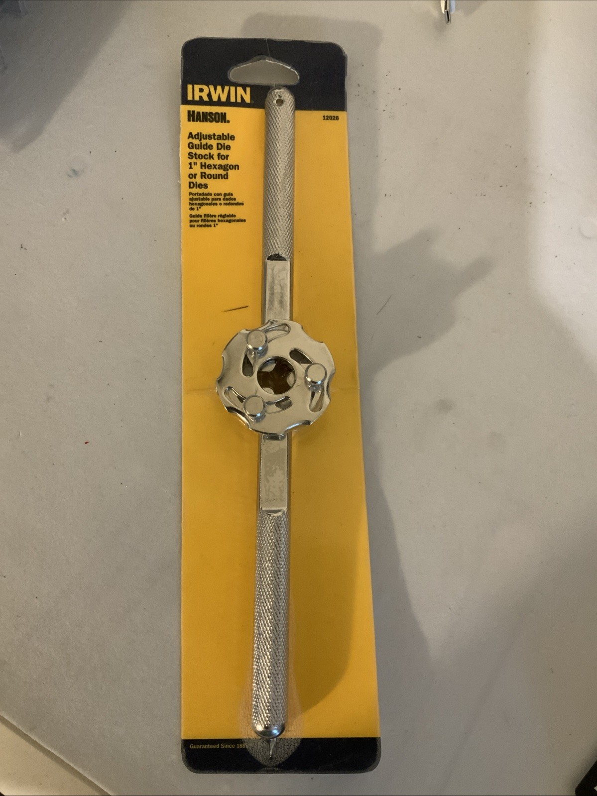 New Hanson IRWIN Die Stock Handle For 1″ Hex 1″ Round Dies Industrial Tool 12026