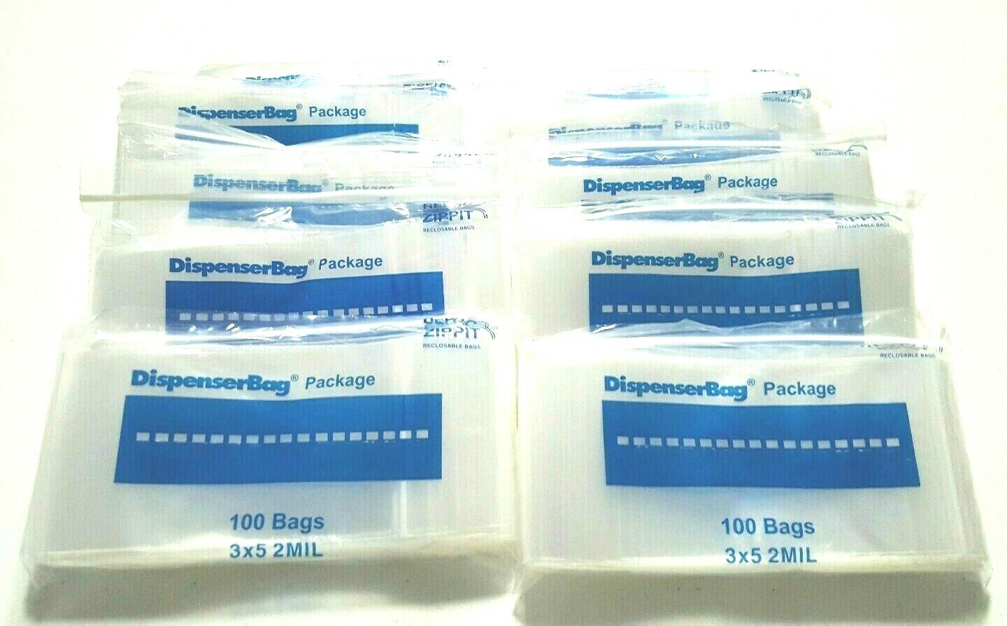 1000 3″x5″ Reloc Zippit Bags Clear 2Mil Reclosable Zip Seal Slide Lock Baggies